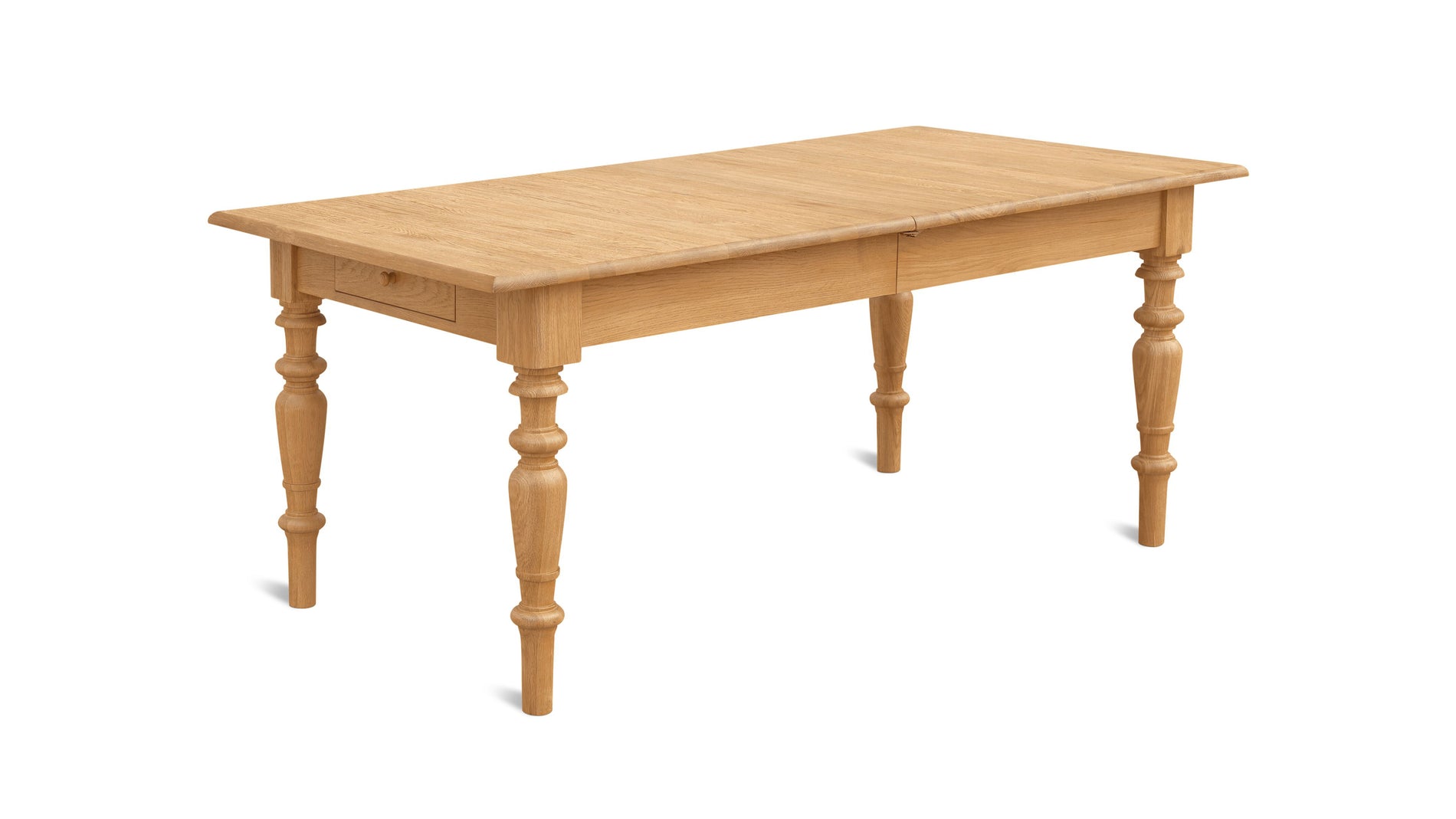 Spindle Extendable Dining Table, Seats 4-10 People, Warm Oak_image