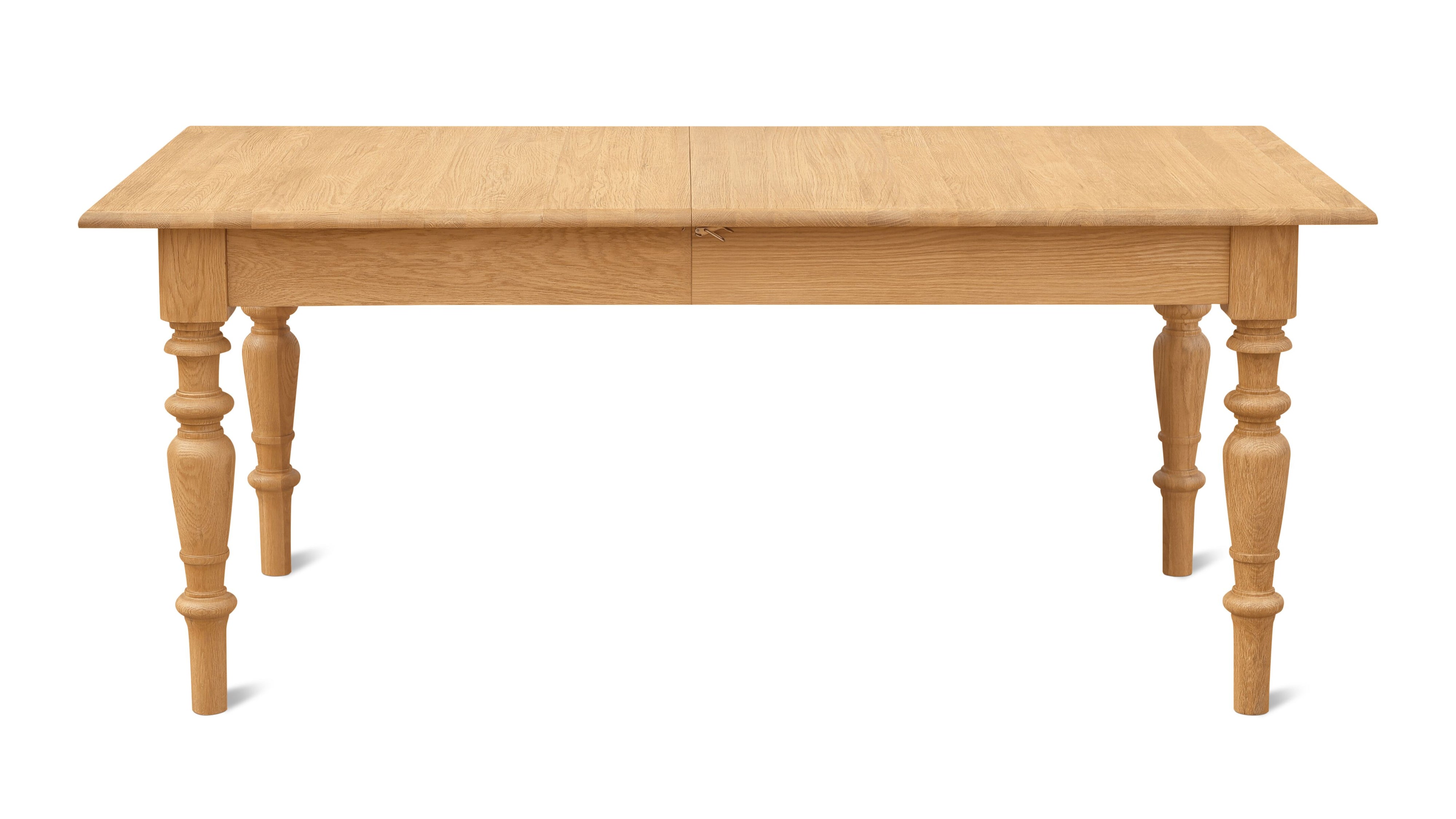 Spindle Extendable Dining Table, Seats 4-10 People, Warm Oak