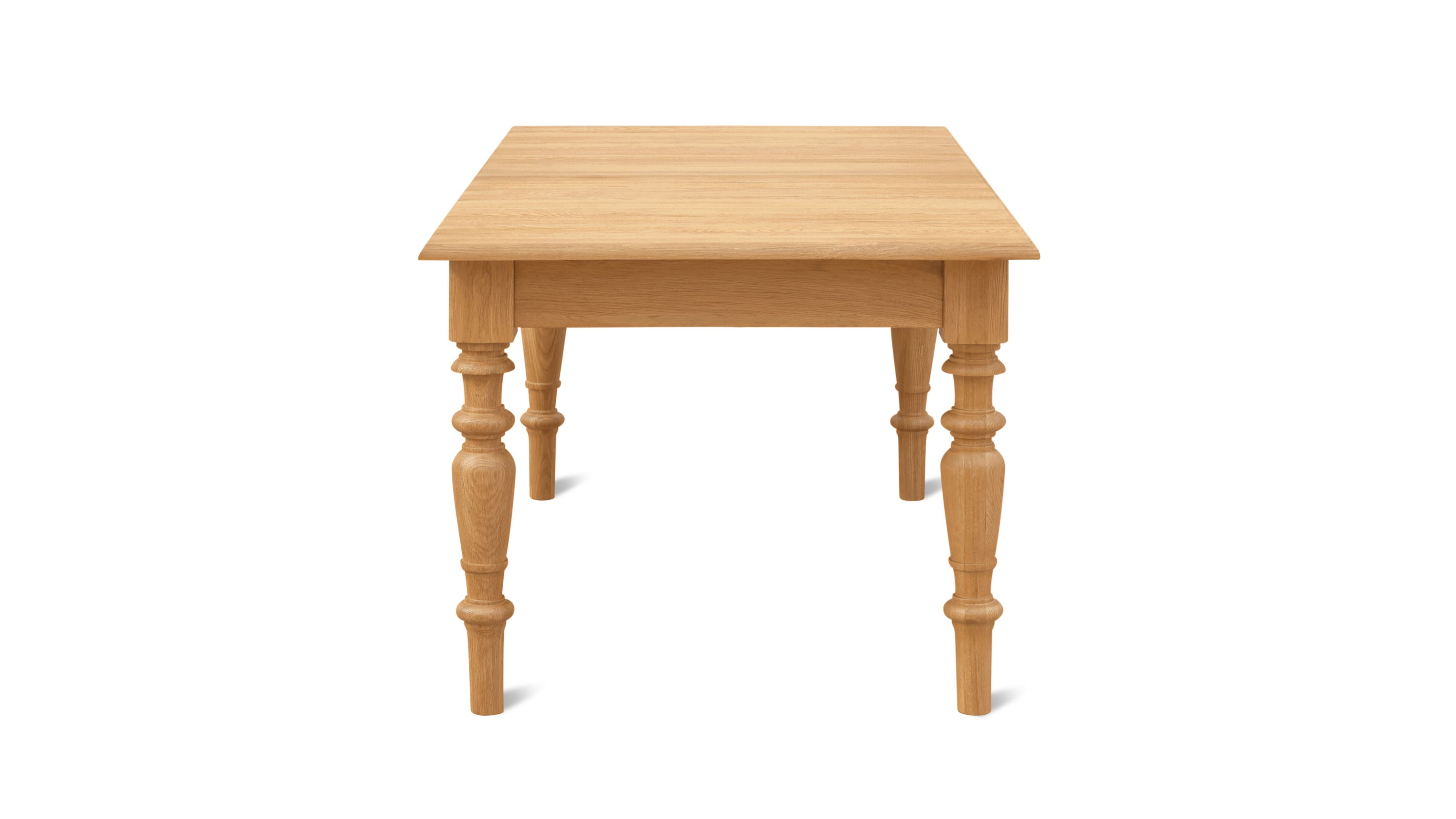 Spindle Dining Table, Seats 4-6 People, Warm Oak