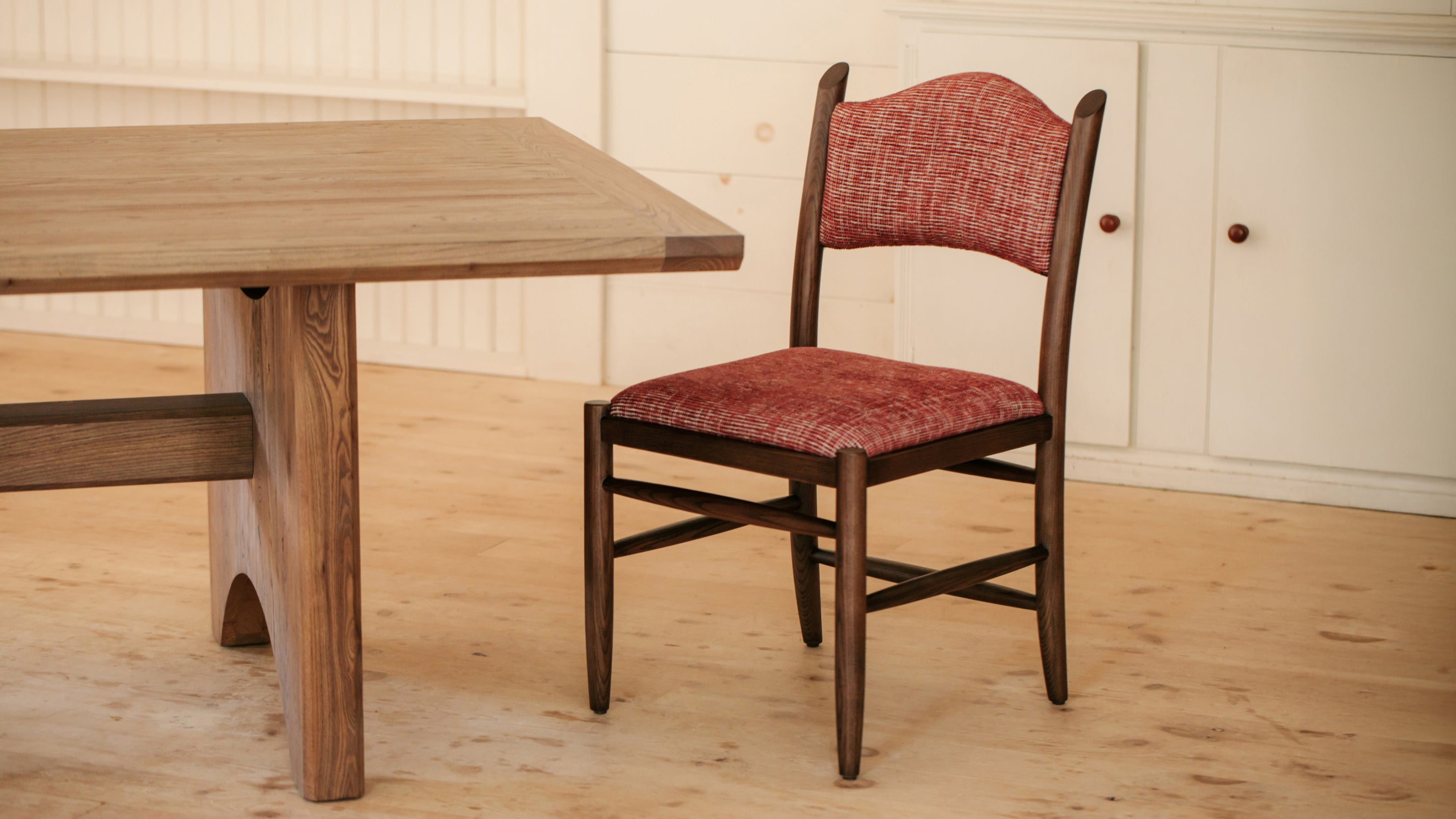 Hillside Dining Chair, Golden Ash/Amaranth