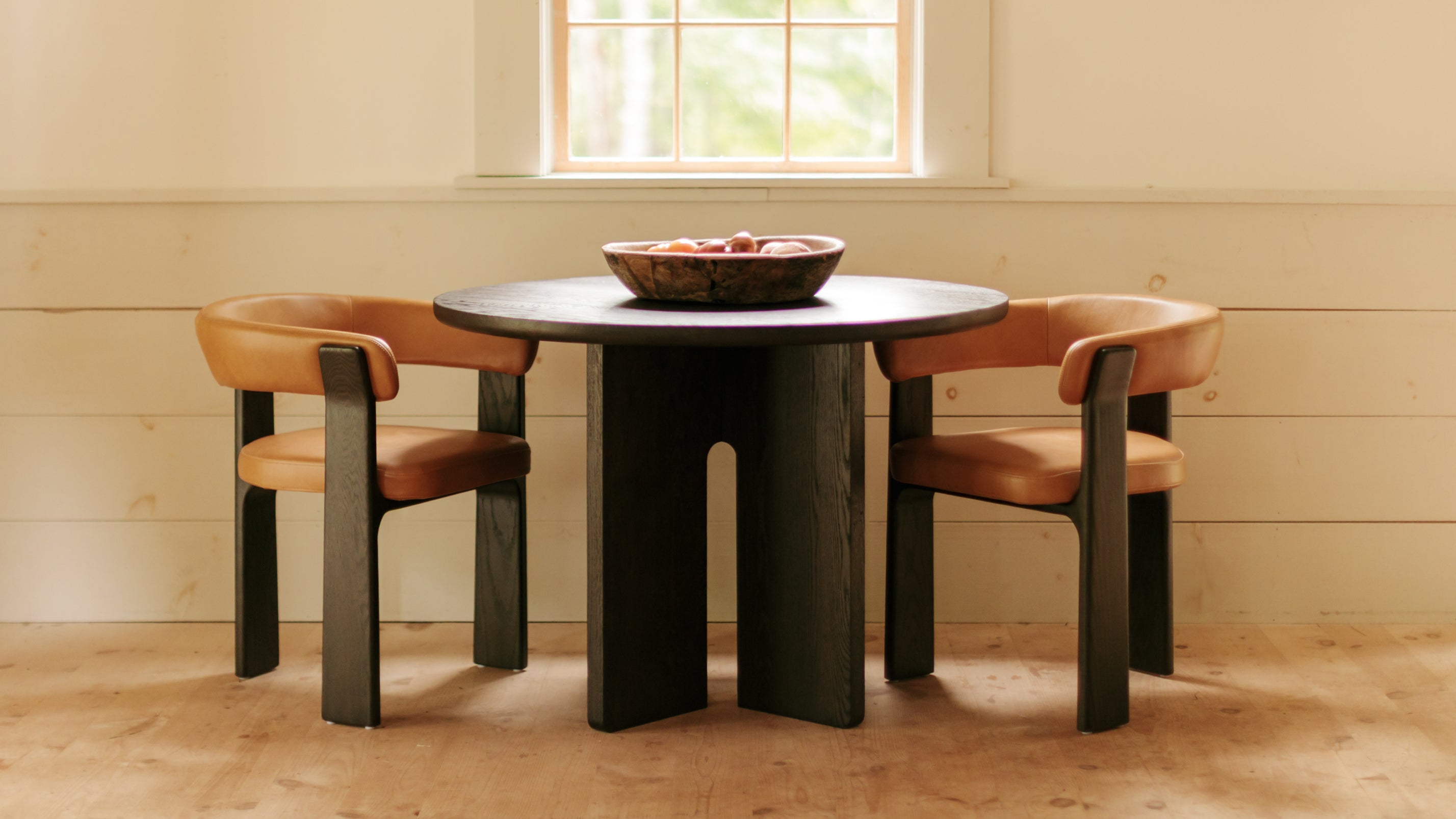 tobacco brown dining chairs Albion Lamont Leather Chair Their elegant Covered Bridge Tobacco Dark Wood