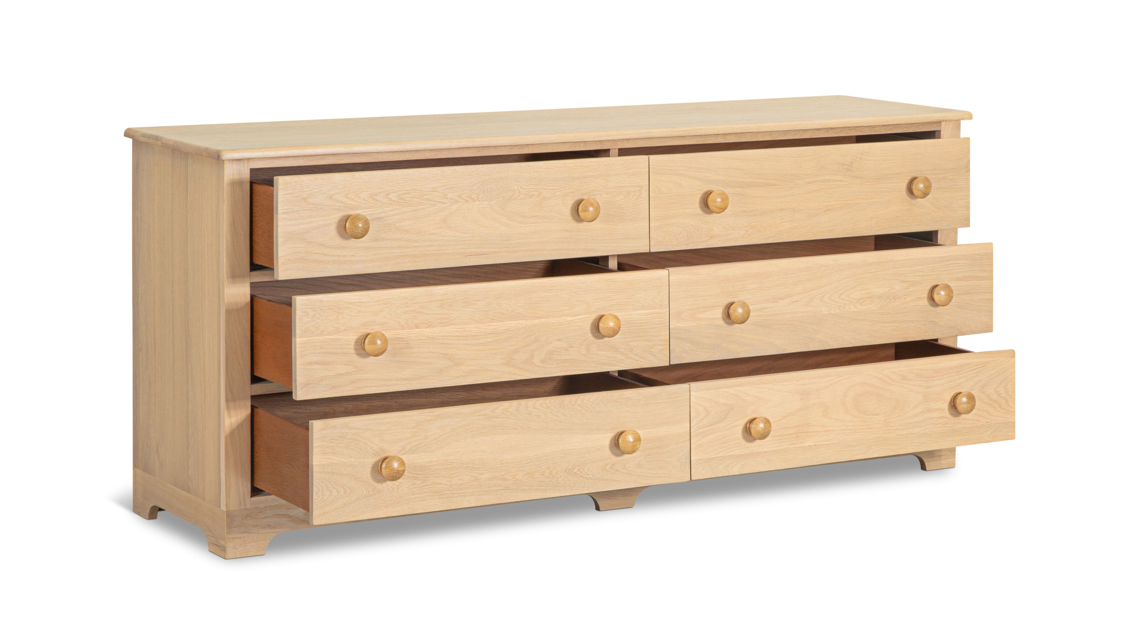 Dovetail Double Dresser, Pale Oak