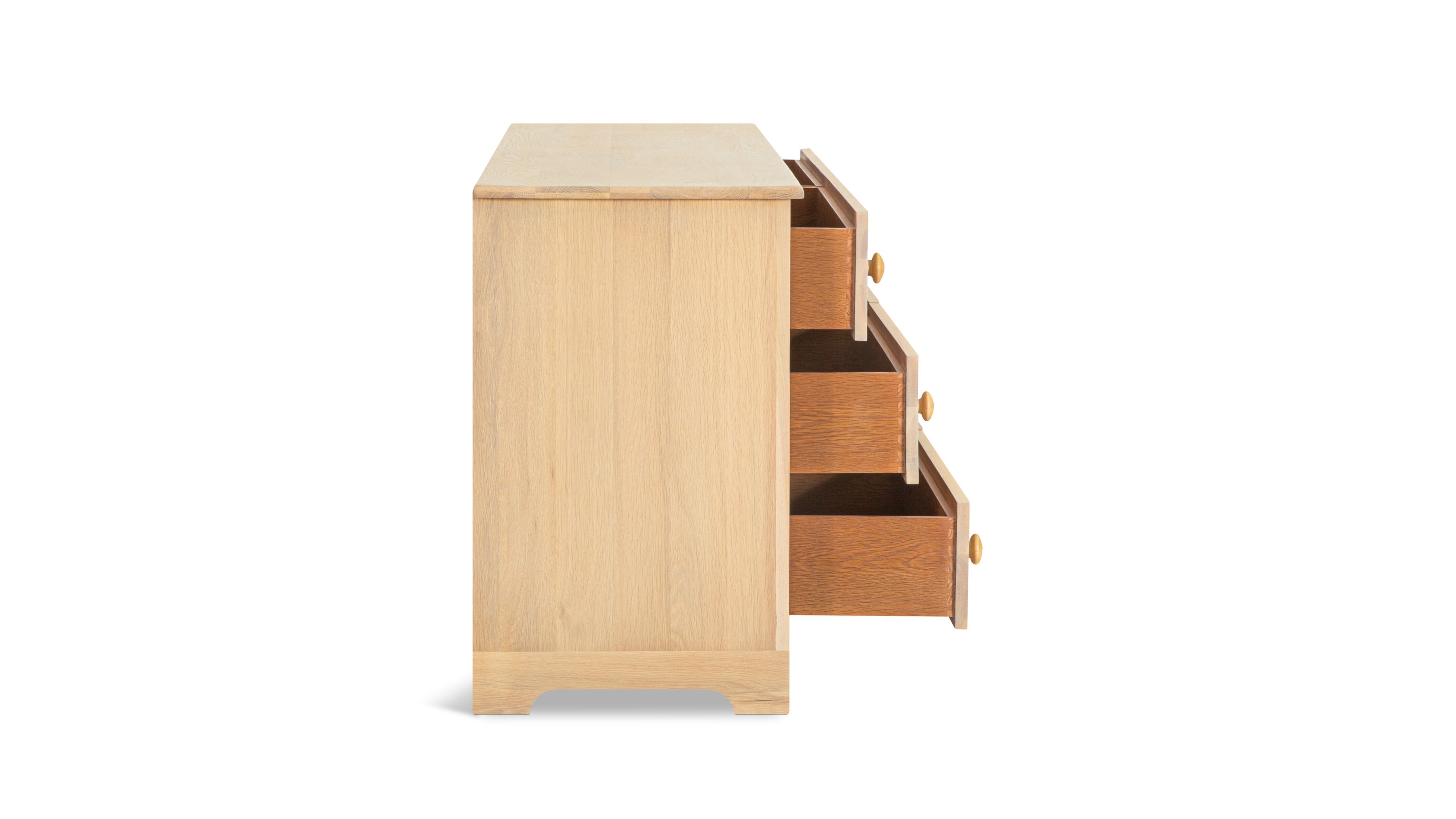 Dovetail Double Dresser, Pale Oak