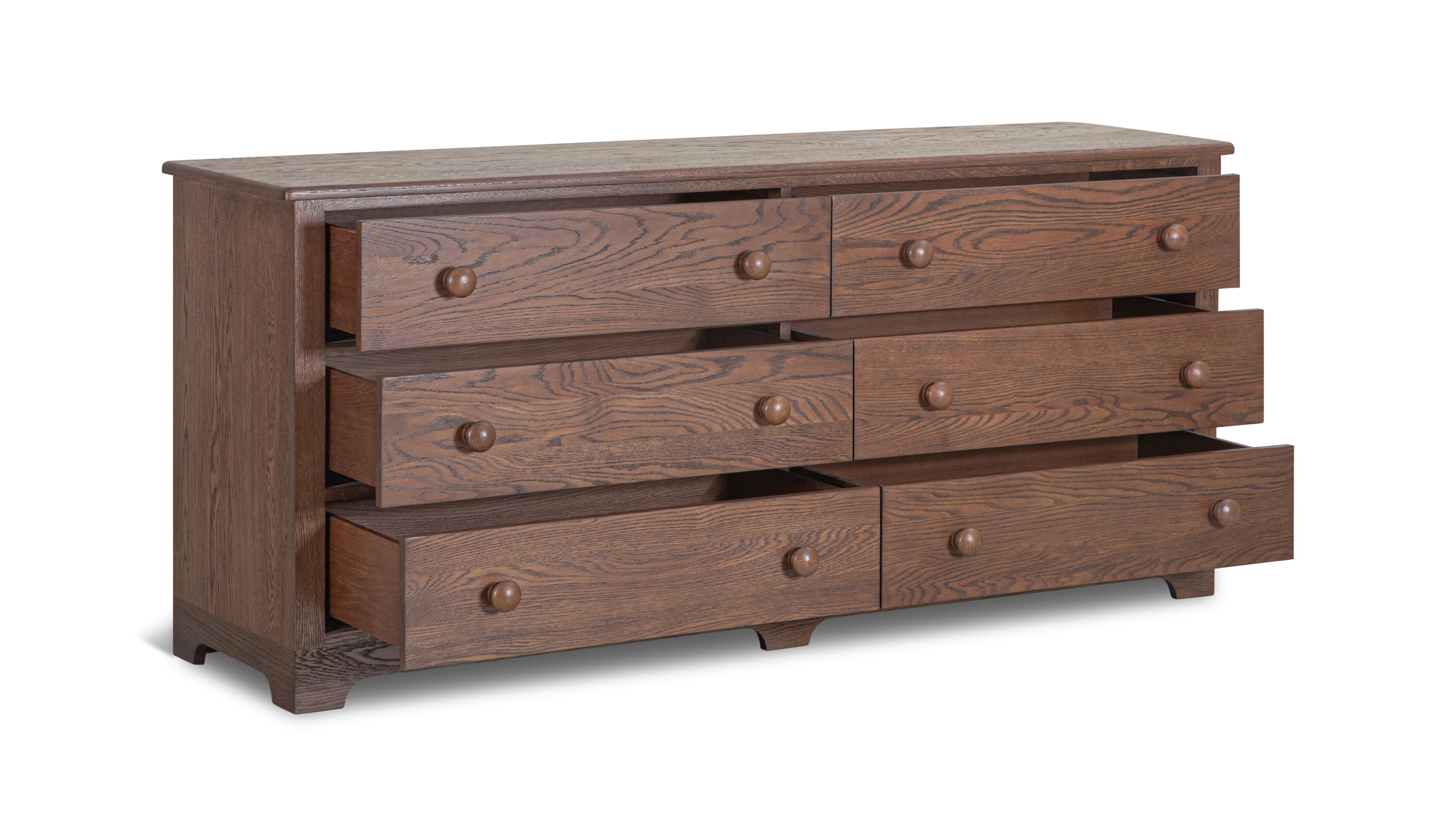 Dovetail Double Dresser, Dark Oak