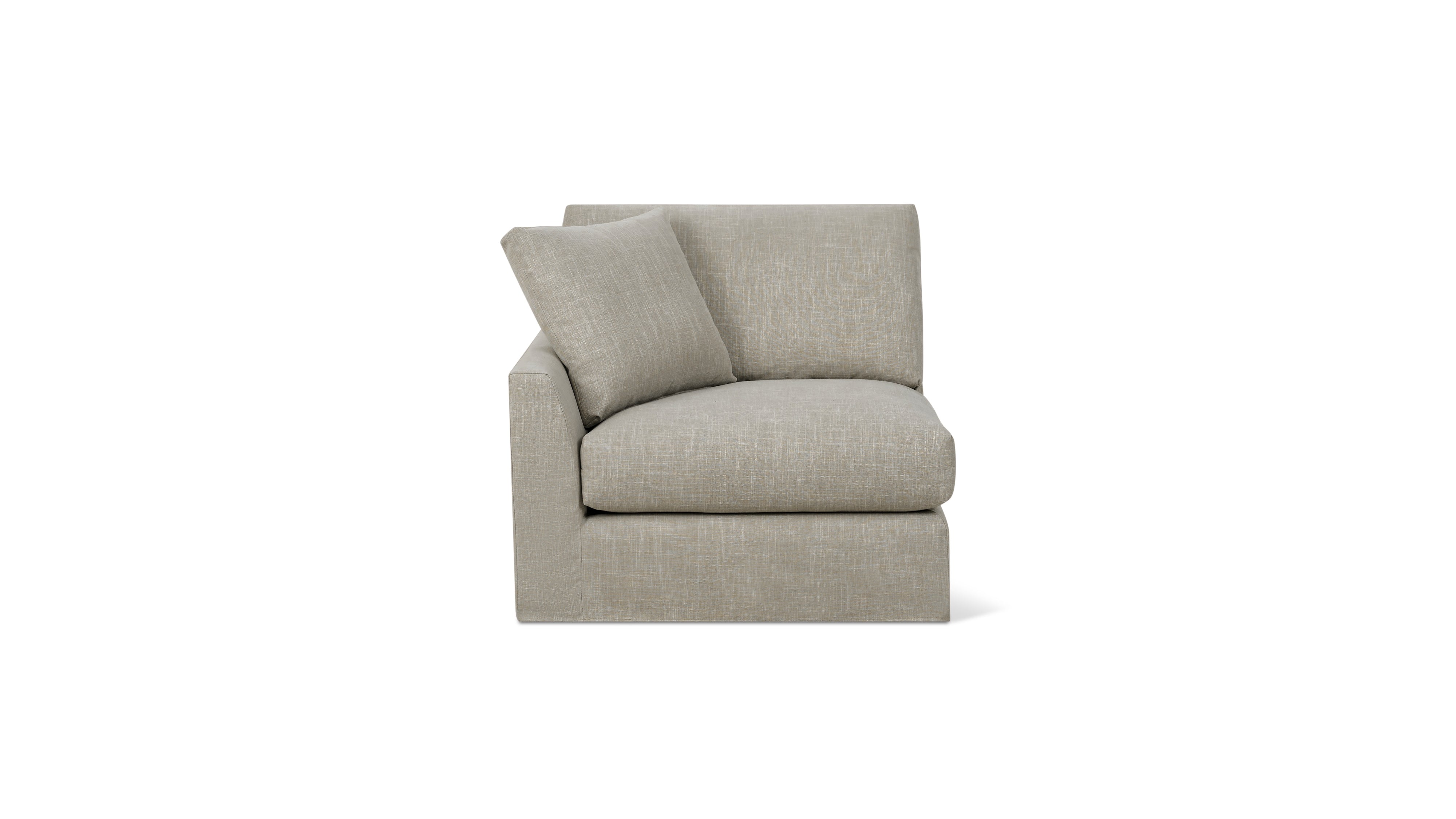 Breeze Left Arm Corner Chair, Standard, Light Pebble