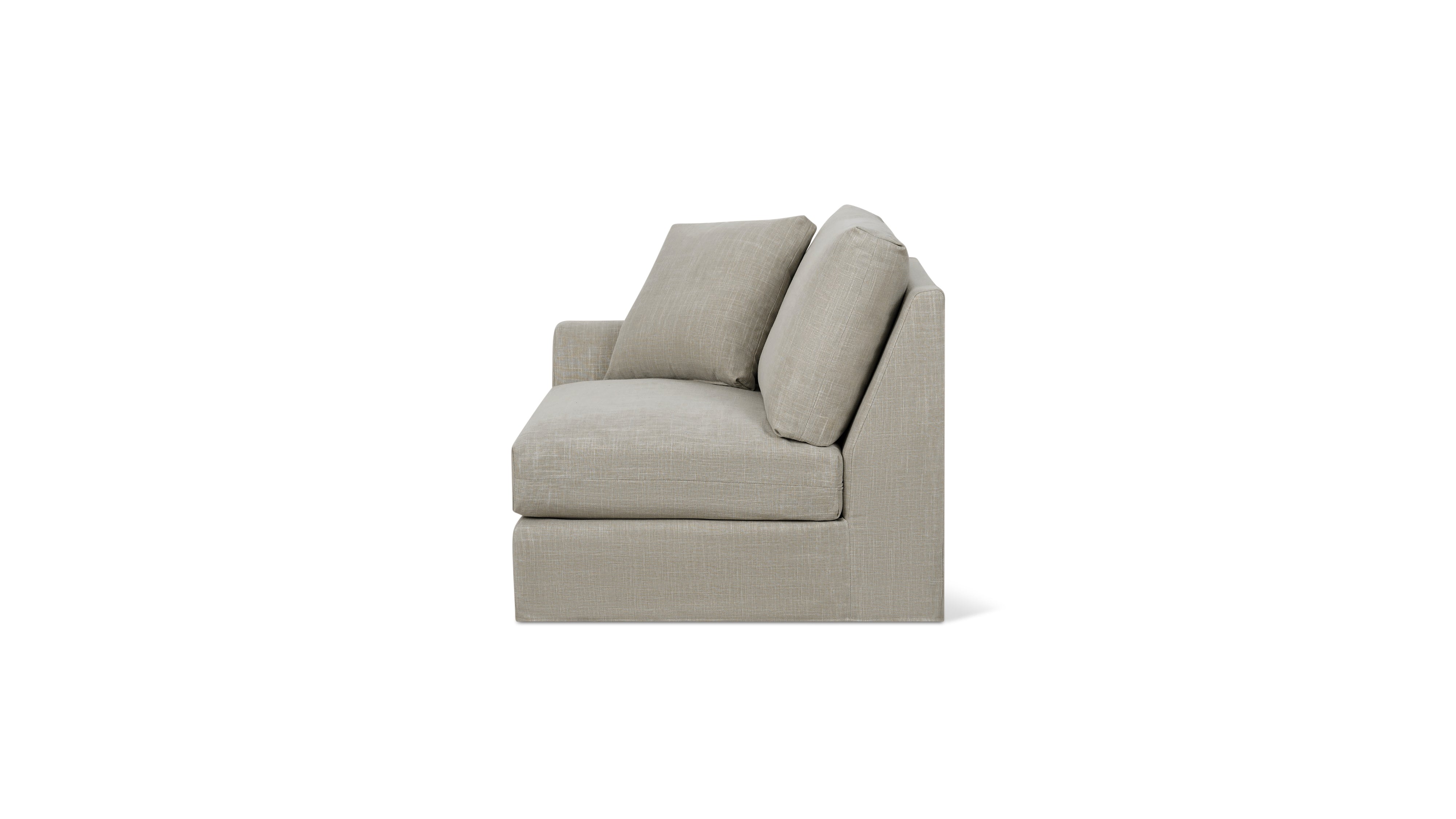 Breeze Left Arm Corner Chair, Standard, Light Pebble