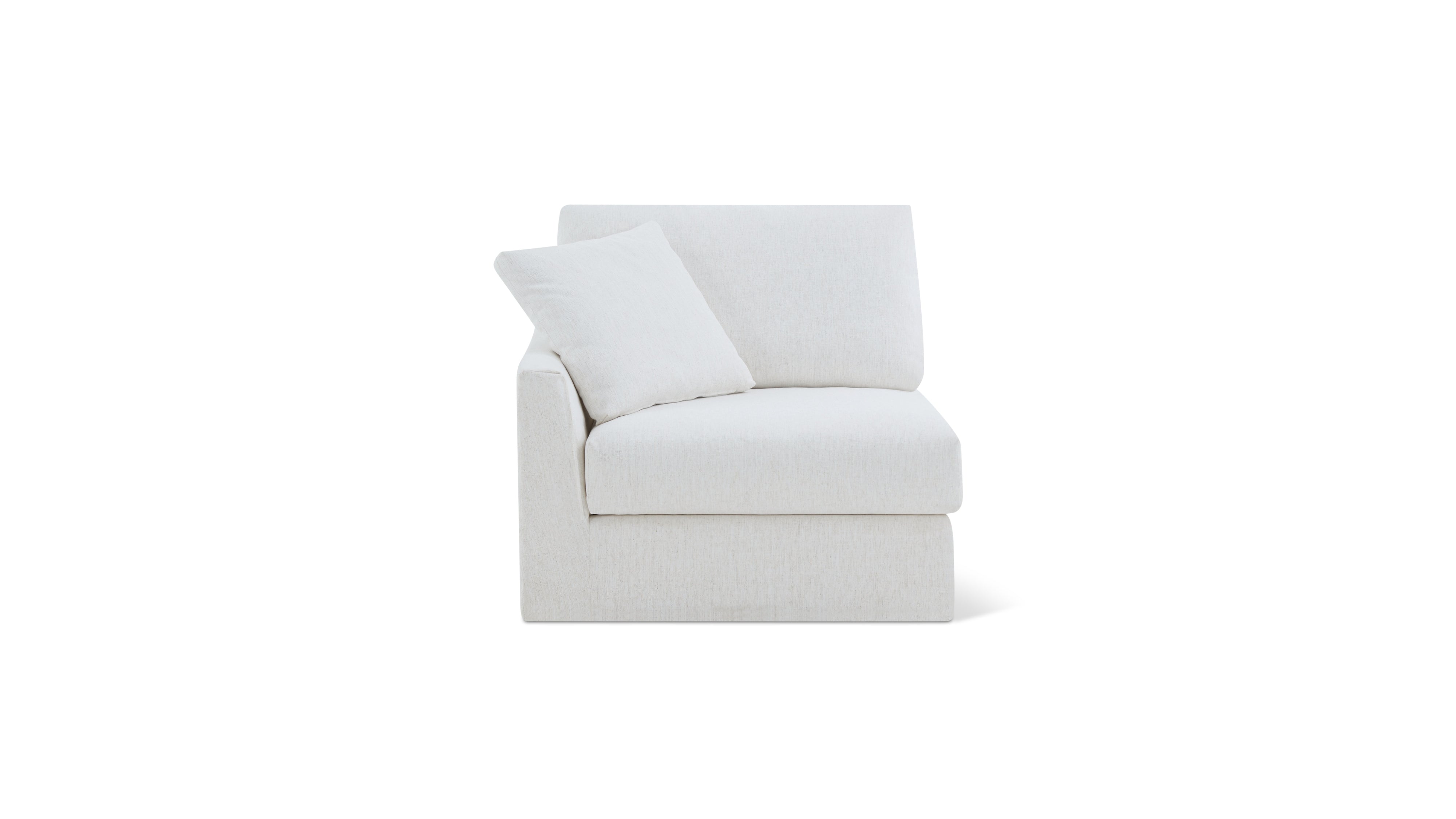 Breeze Left Arm Corner Chair, Standard, Nomad Snow