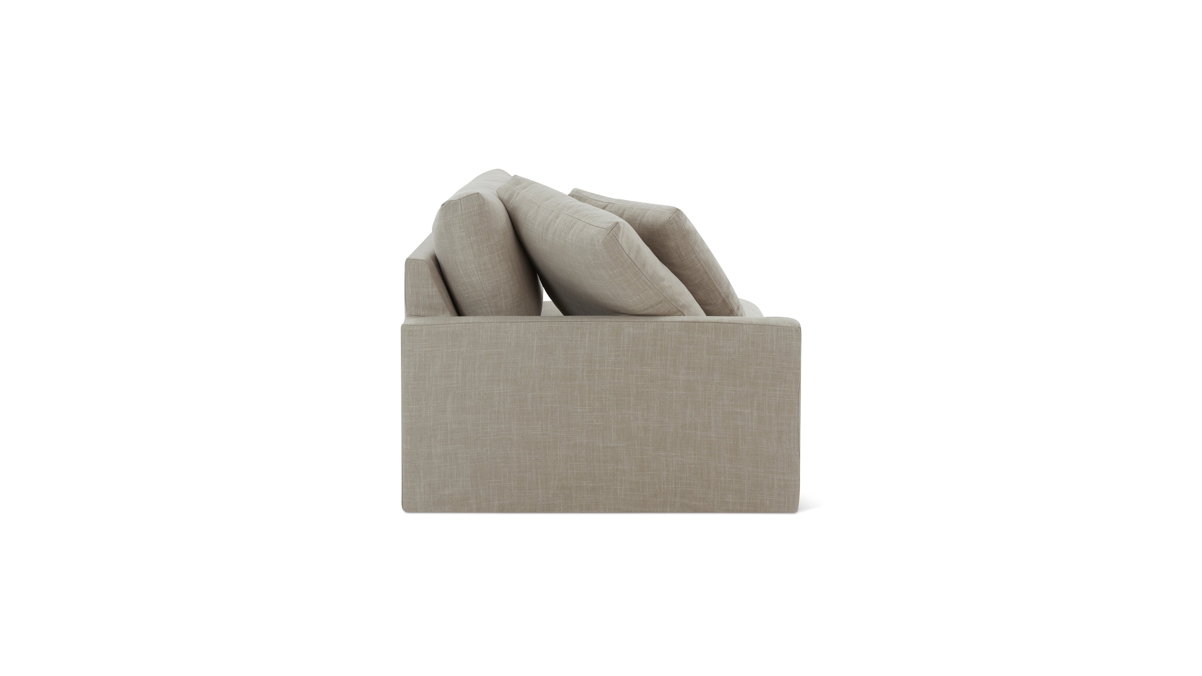 Breeze Left Arm Corner Chair, Large, Light Pebble