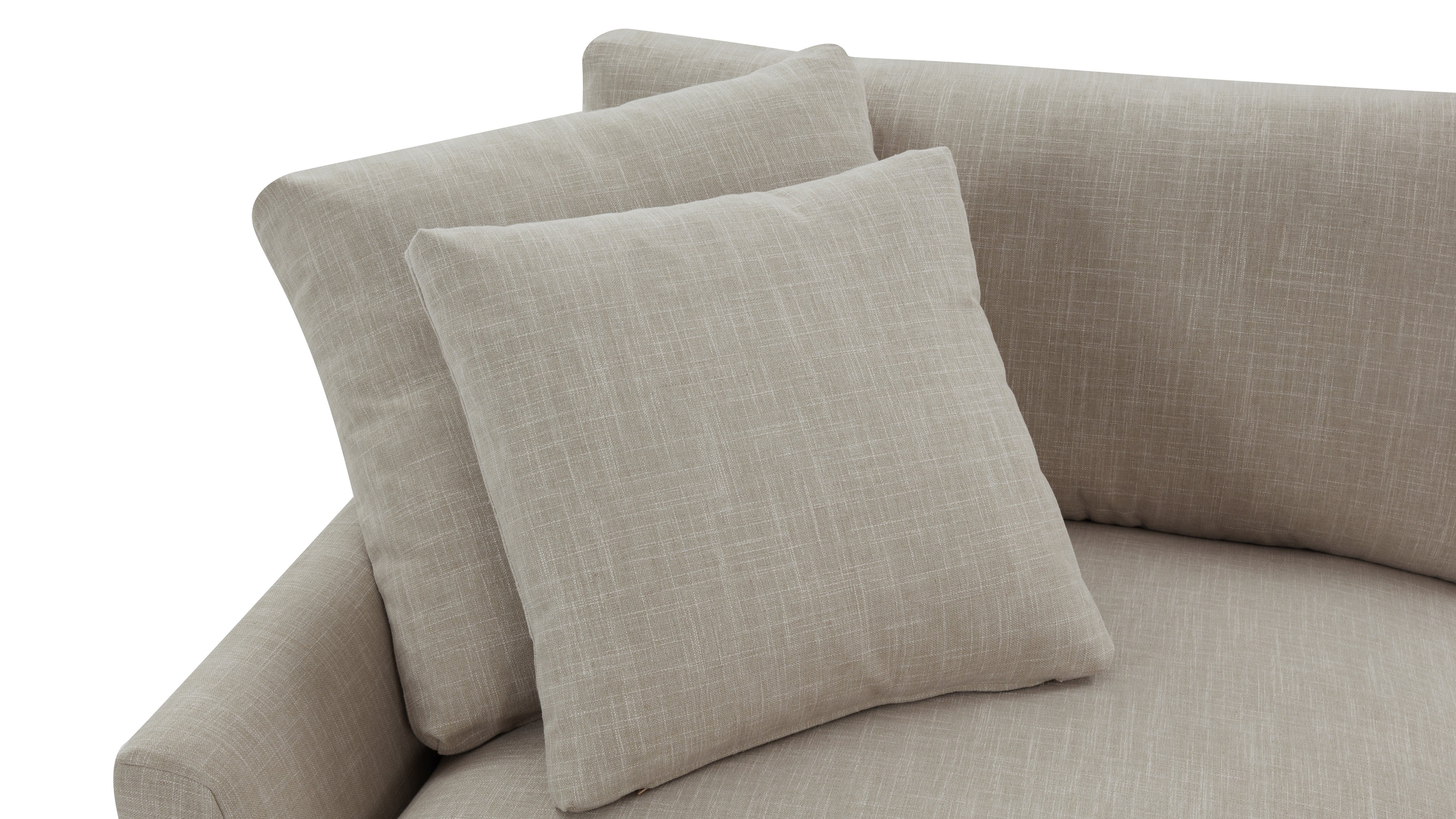 Breeze Left Arm Corner Chair, Large, Light Pebble