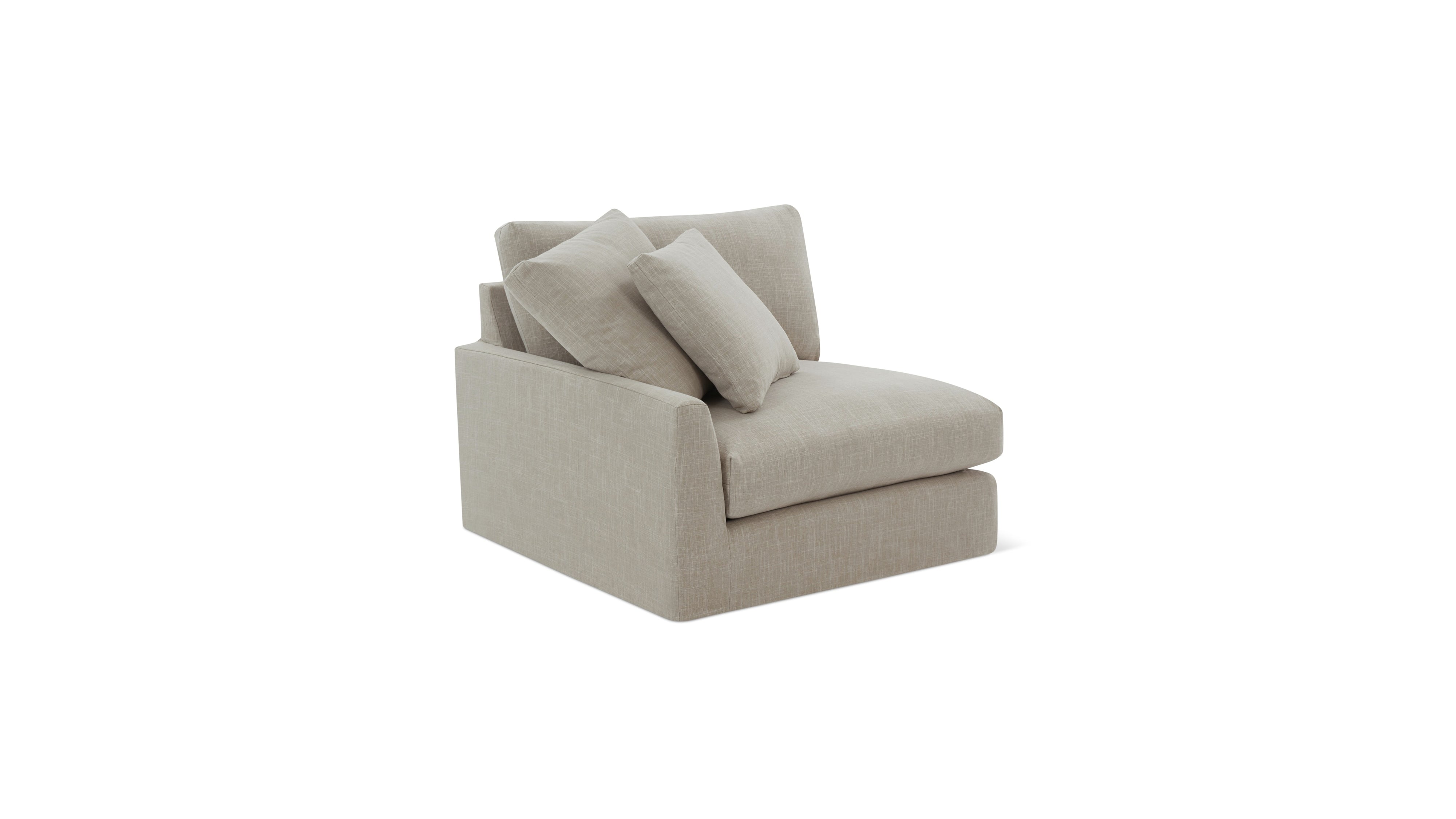 Breeze Left Arm Corner Chair, Large, Light Pebble