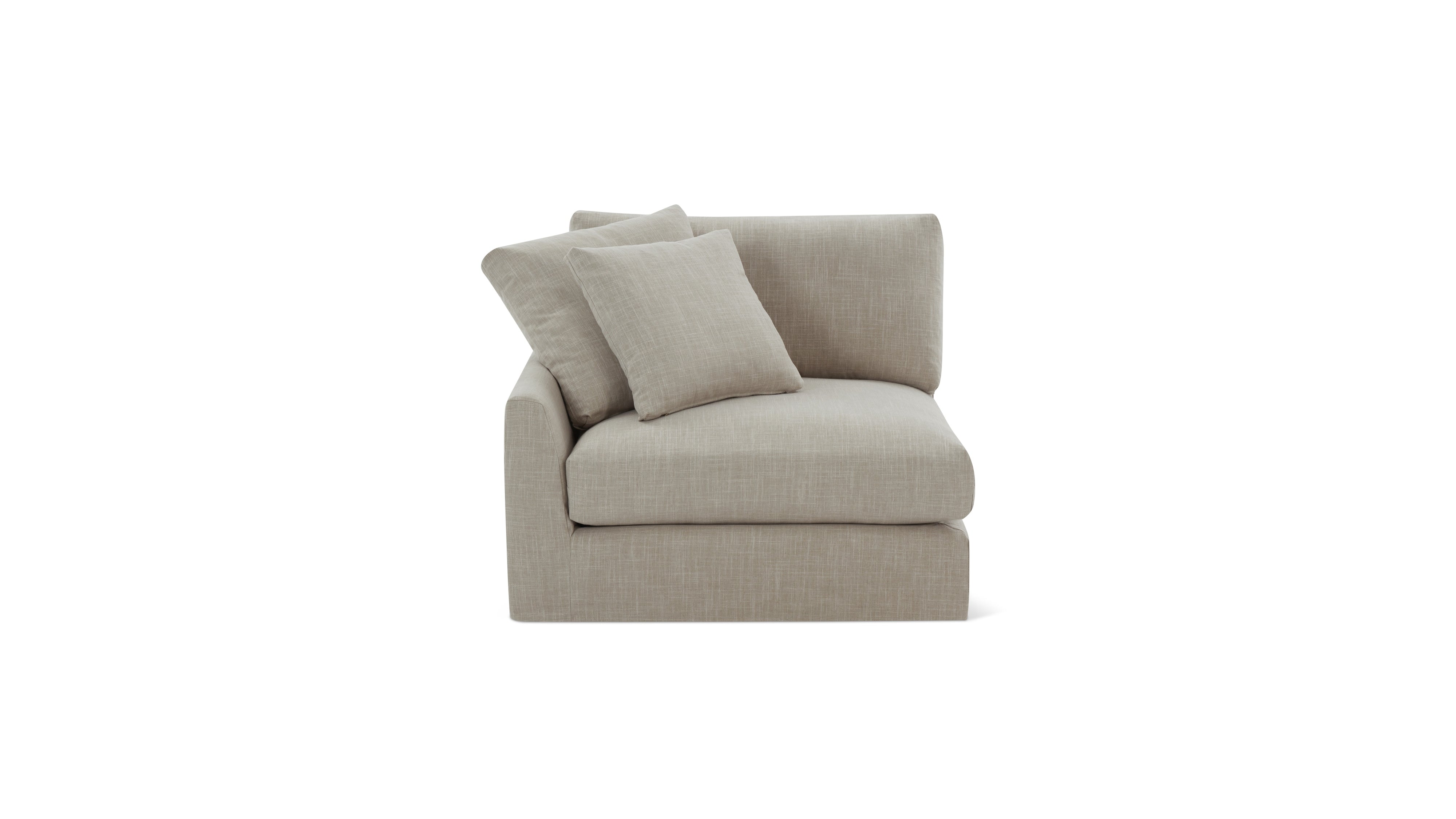 Breeze Left Arm Corner Chair, Large, Light Pebble