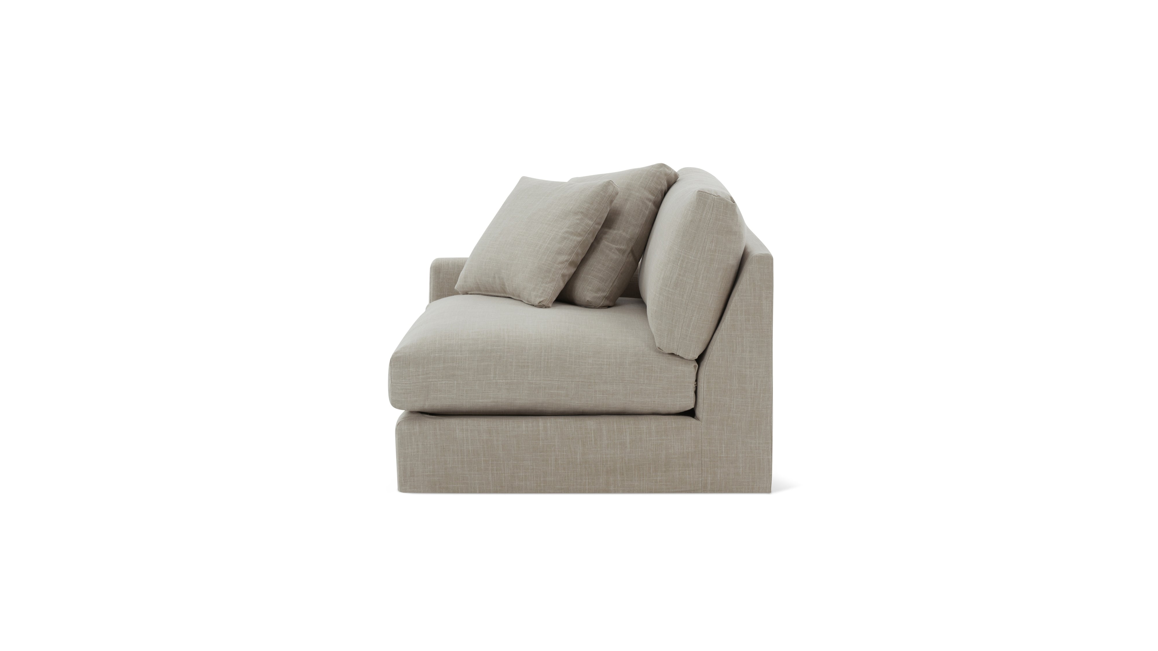 Breeze Left Arm Corner Chair, Large, Light Pebble