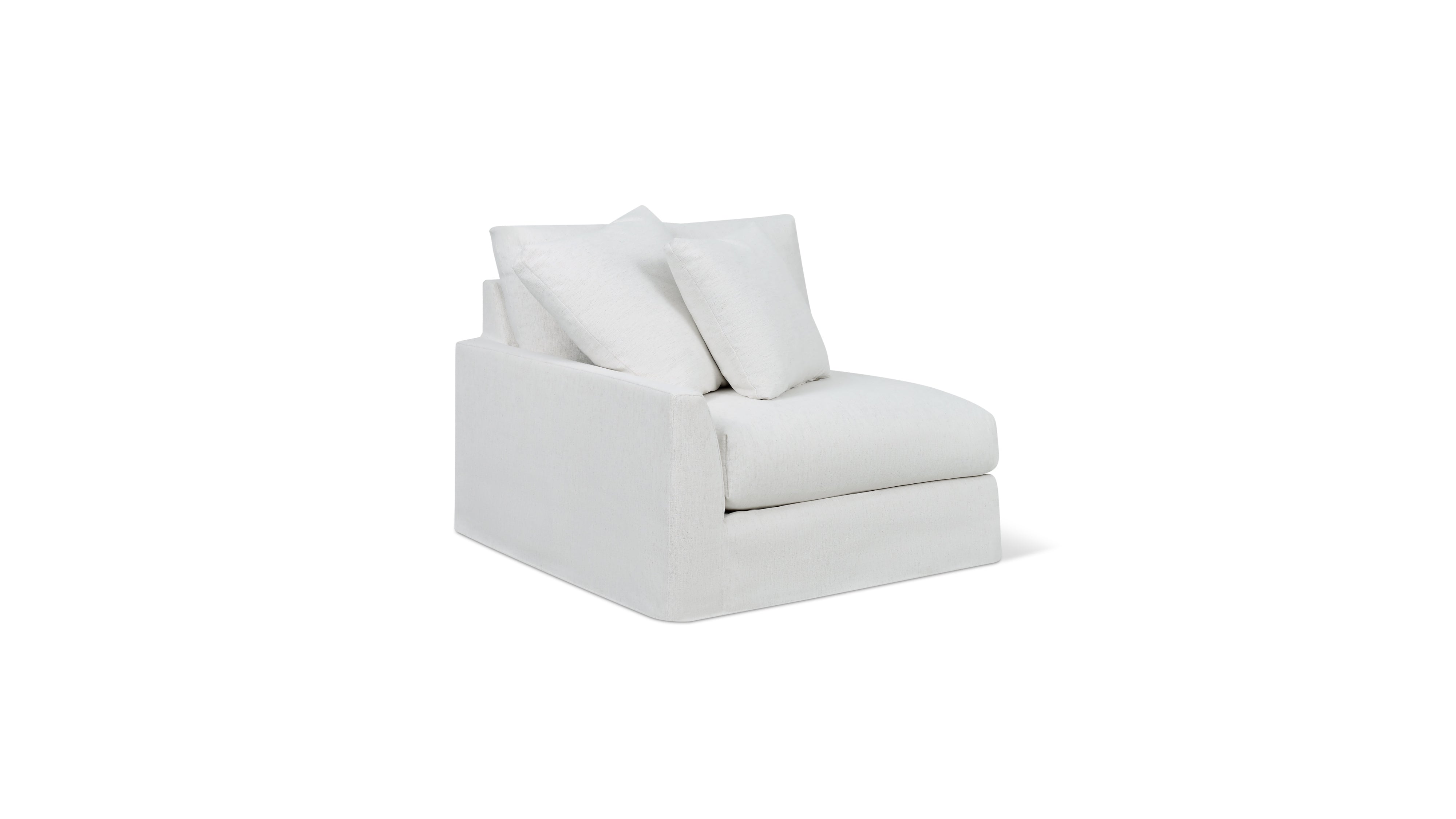 Breeze Left Arm Corner Chair, Large, Nomad Snow
