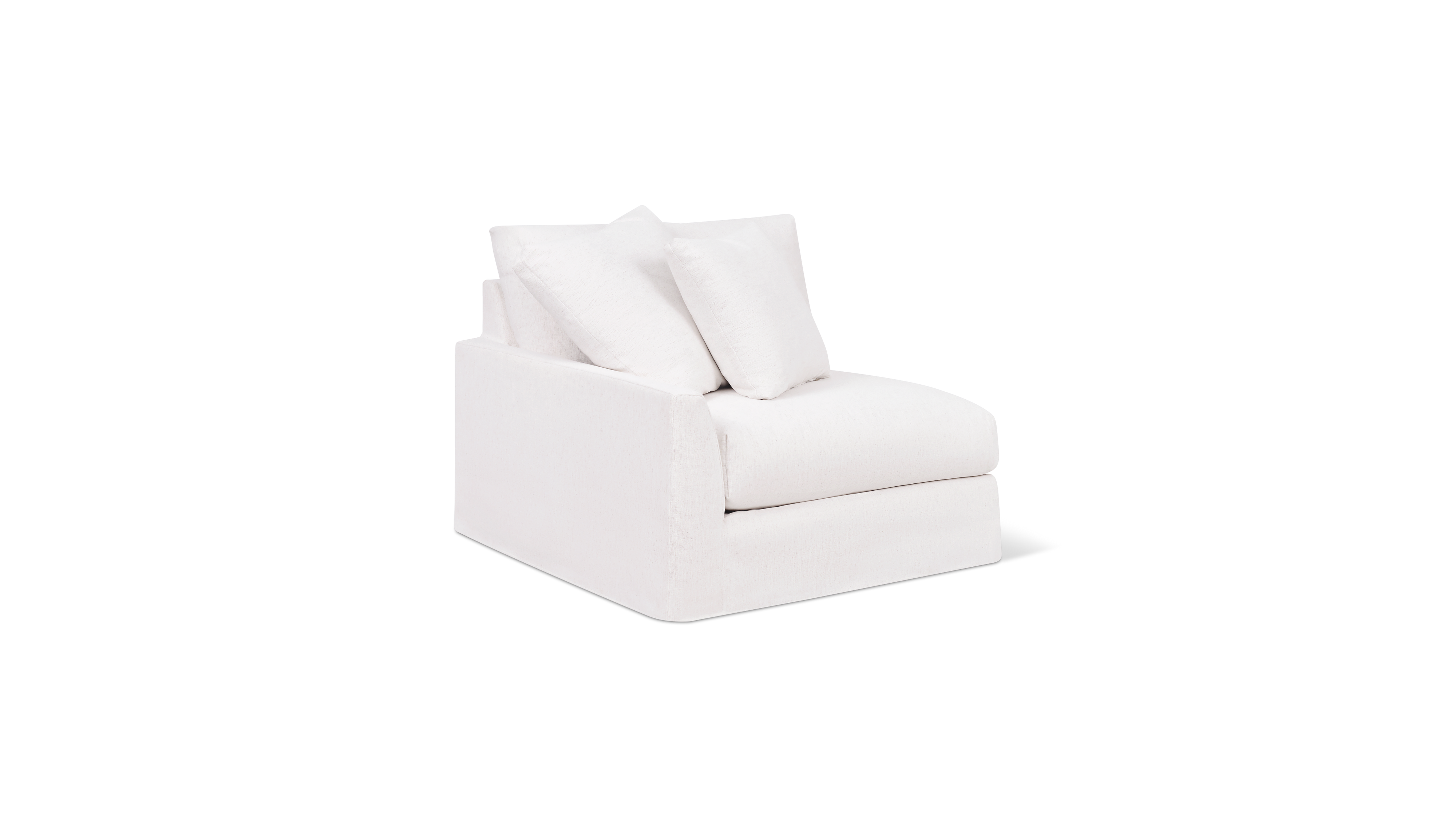 Breeze Left Arm Corner Chair, Large, Nomad Snow