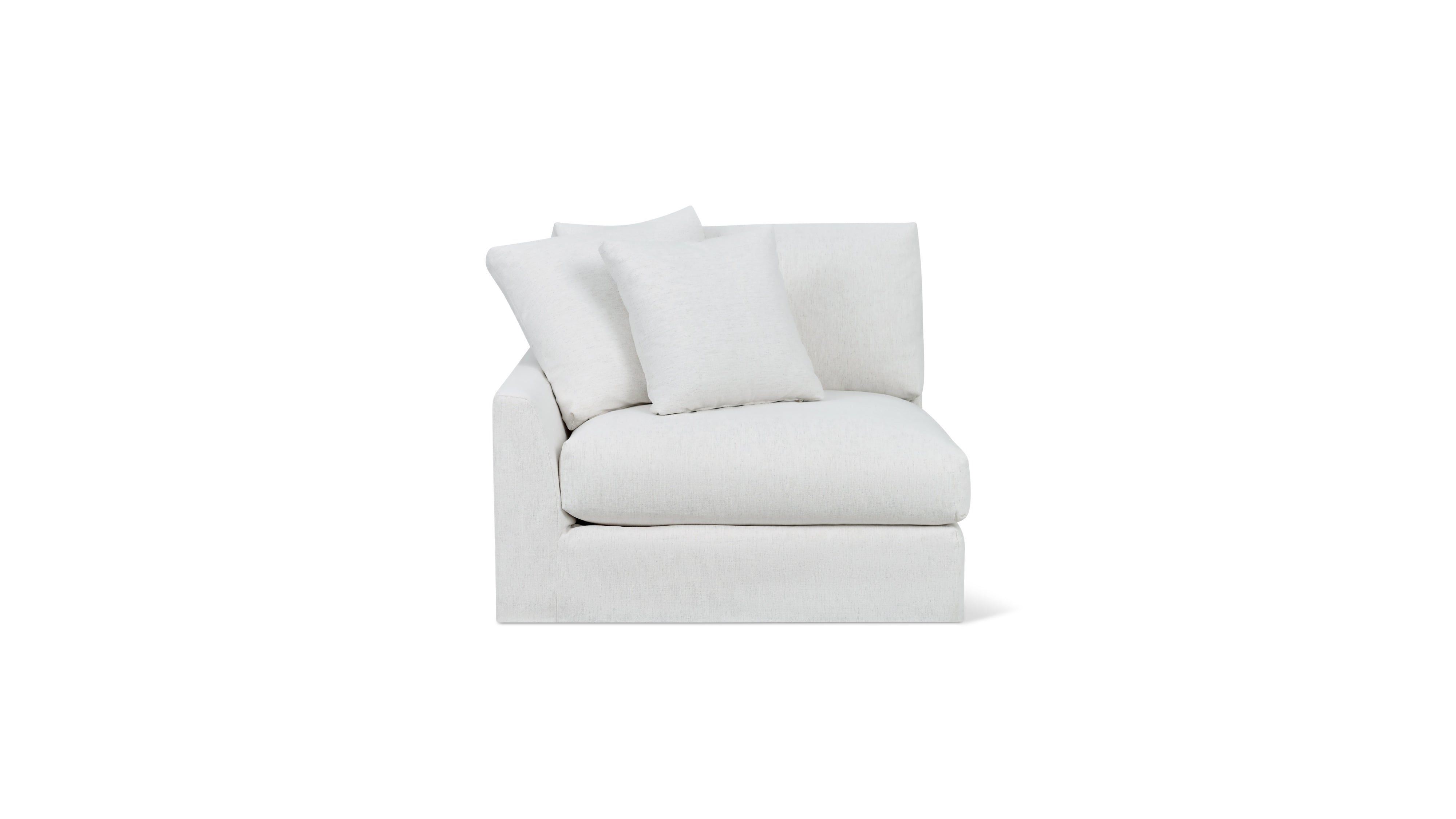 Breeze Left Arm Corner Chair, Large, Nomad Snow