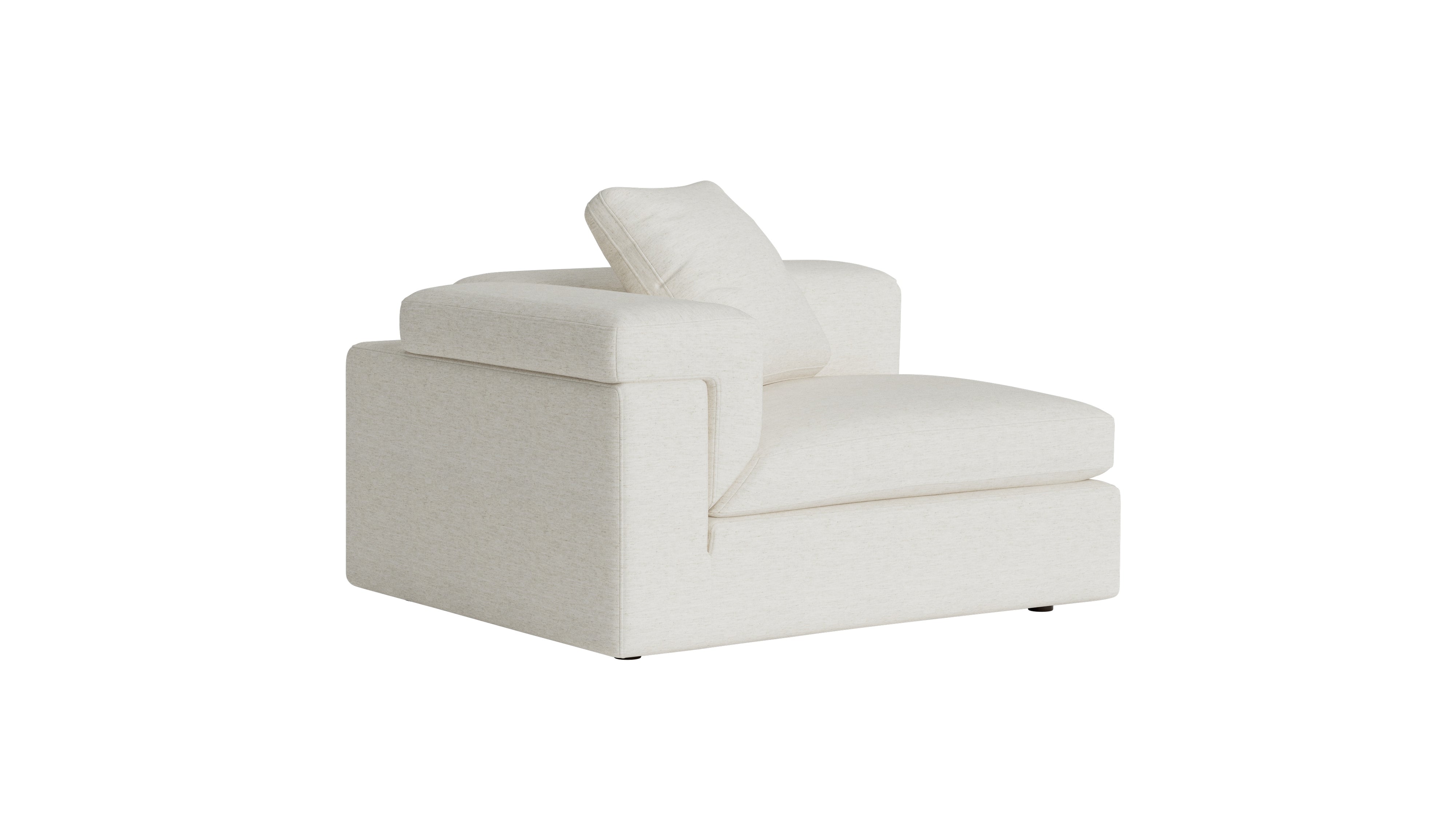 Saddle Left Arm Corner Chair, Nomad Snow