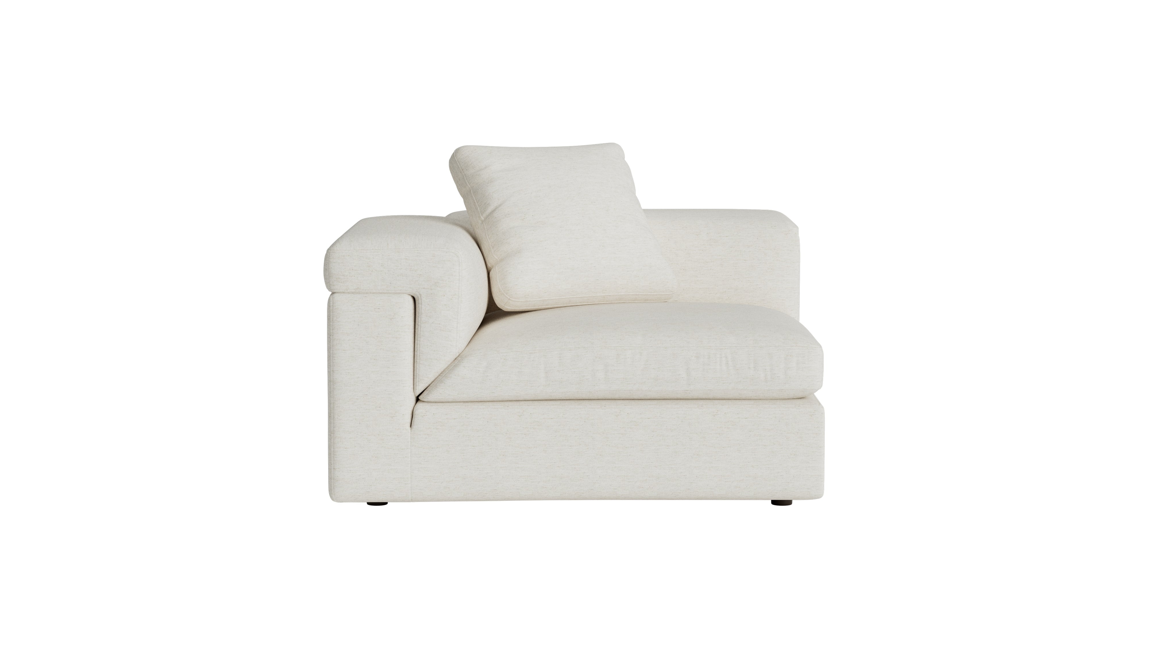 Saddle Left Arm Corner Chair, Nomad Snow