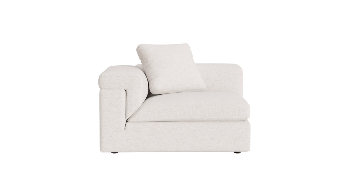 Saddle Left Arm Corner Chair, Nomad Snow
