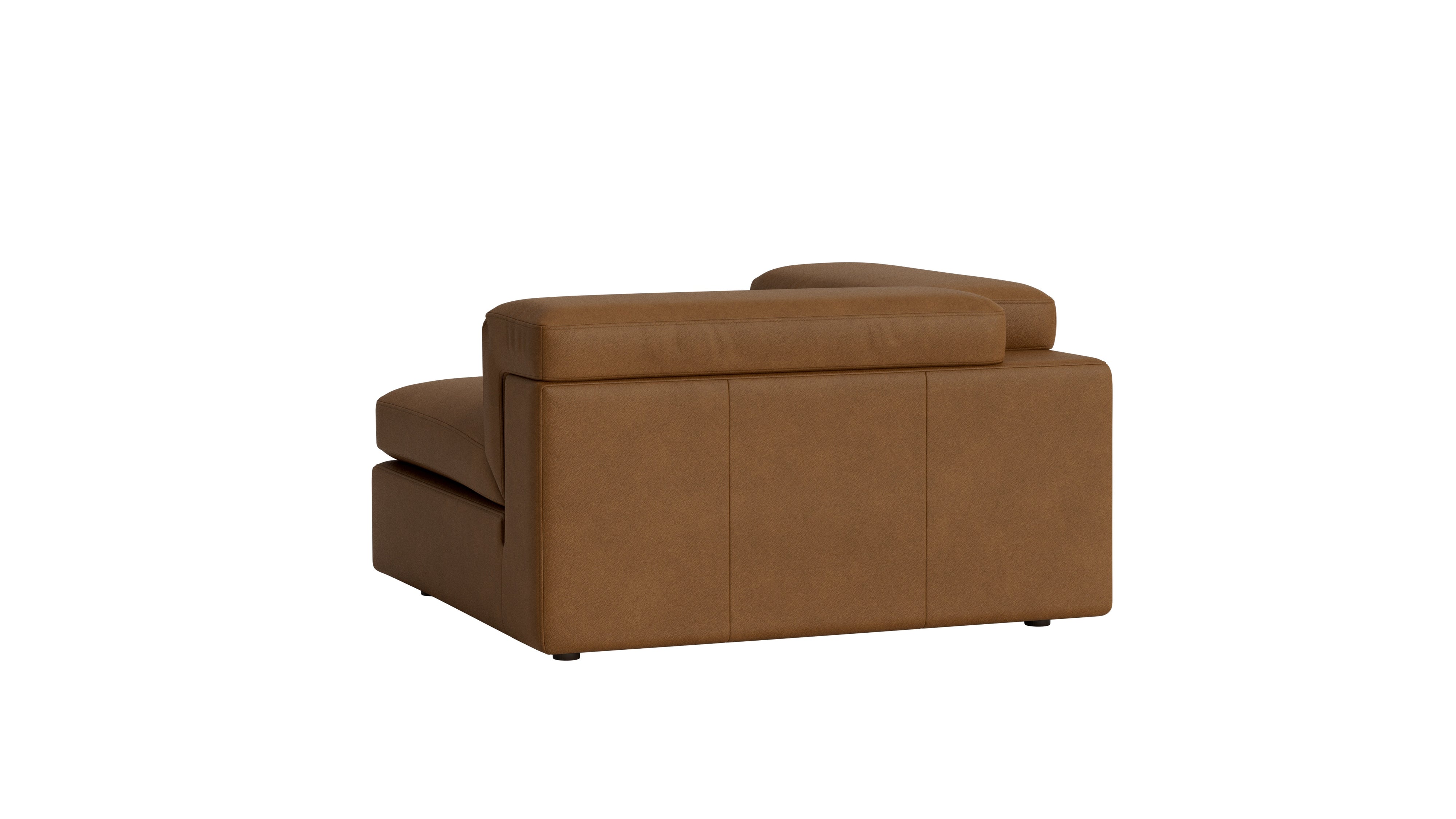 Saddle Left Arm Corner Chair, Bourbon