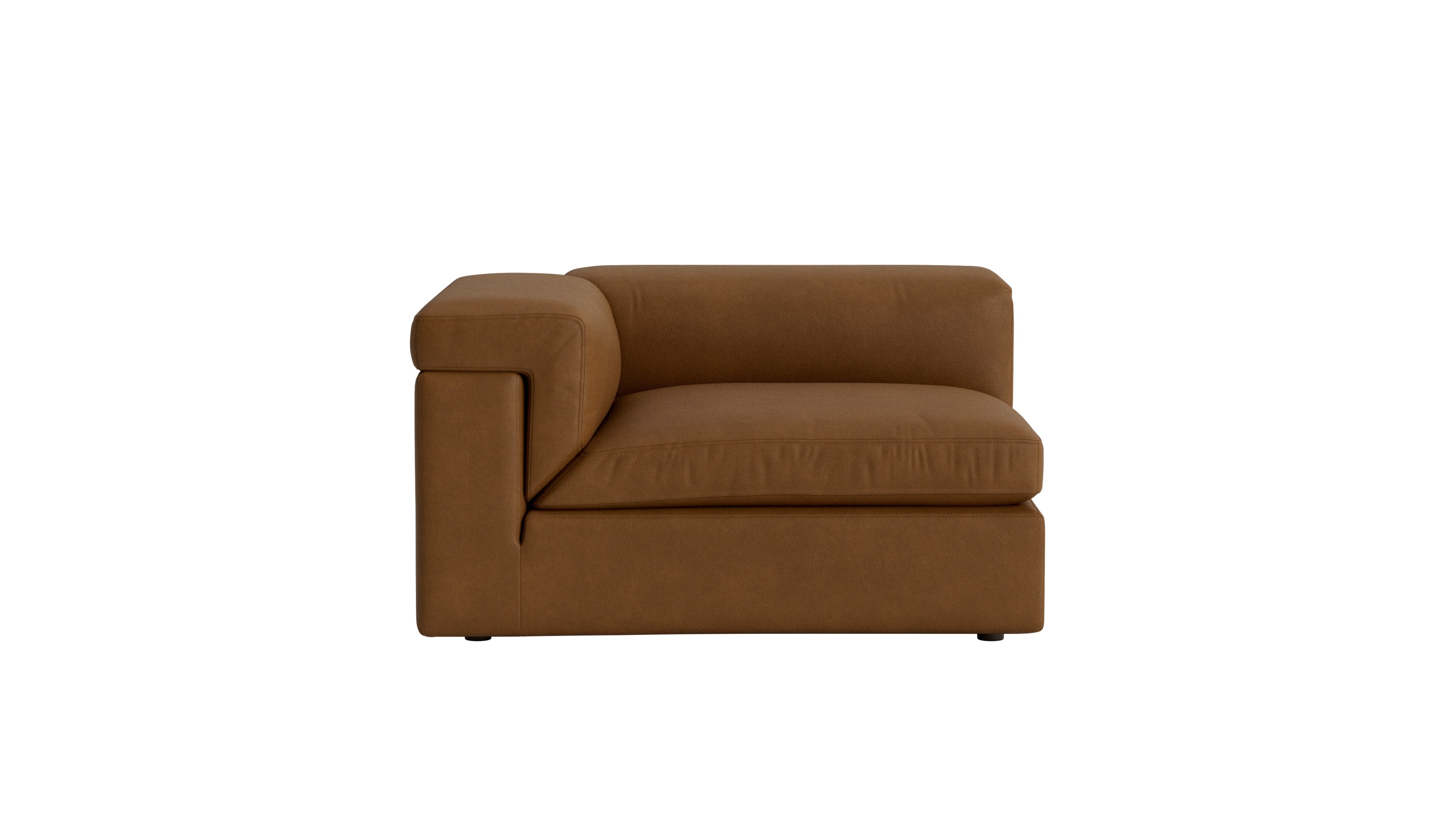 Saddle Left Arm Corner Chair, Bourbon