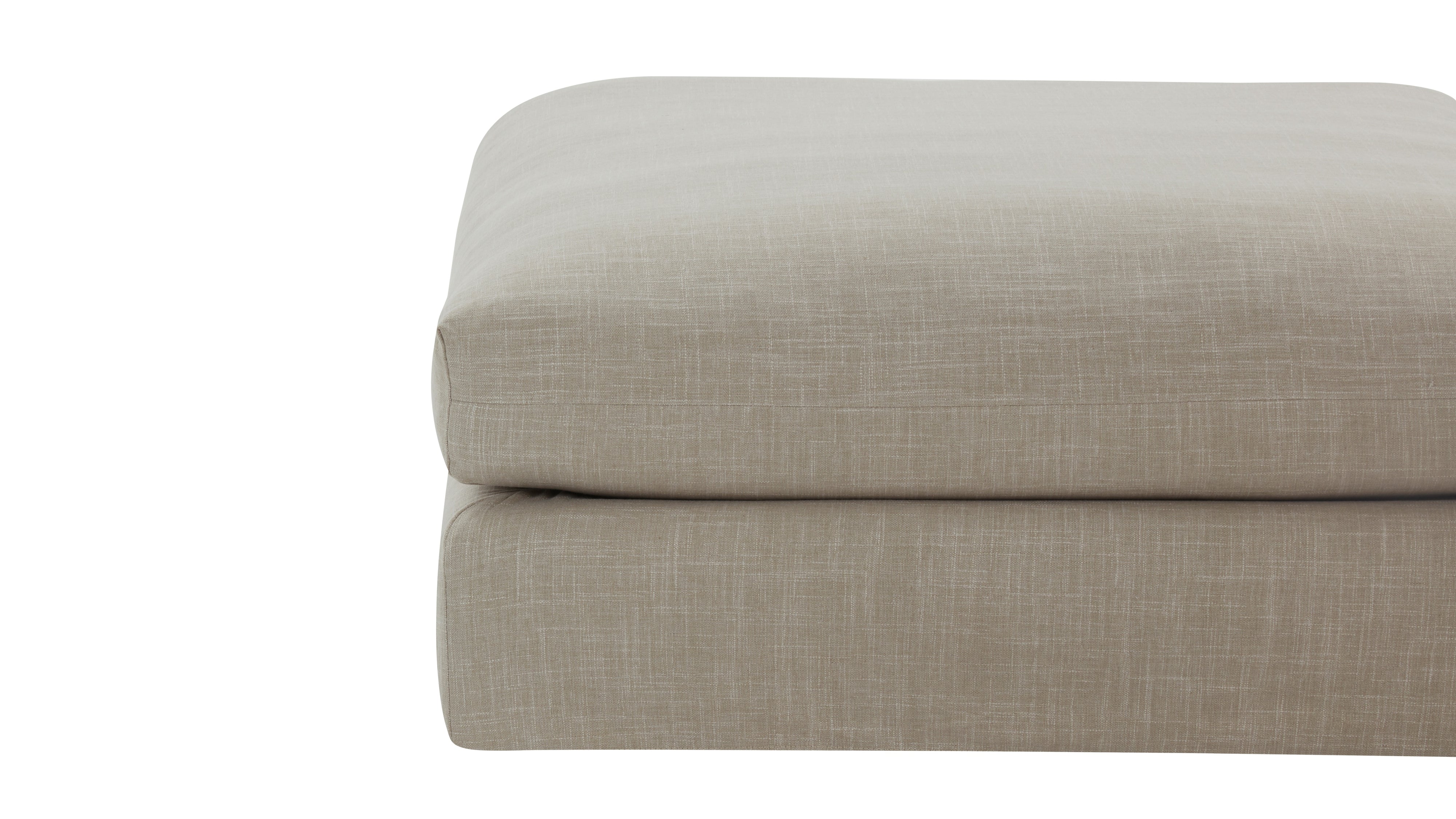 Breeze Ottoman, Large, Light Pebble