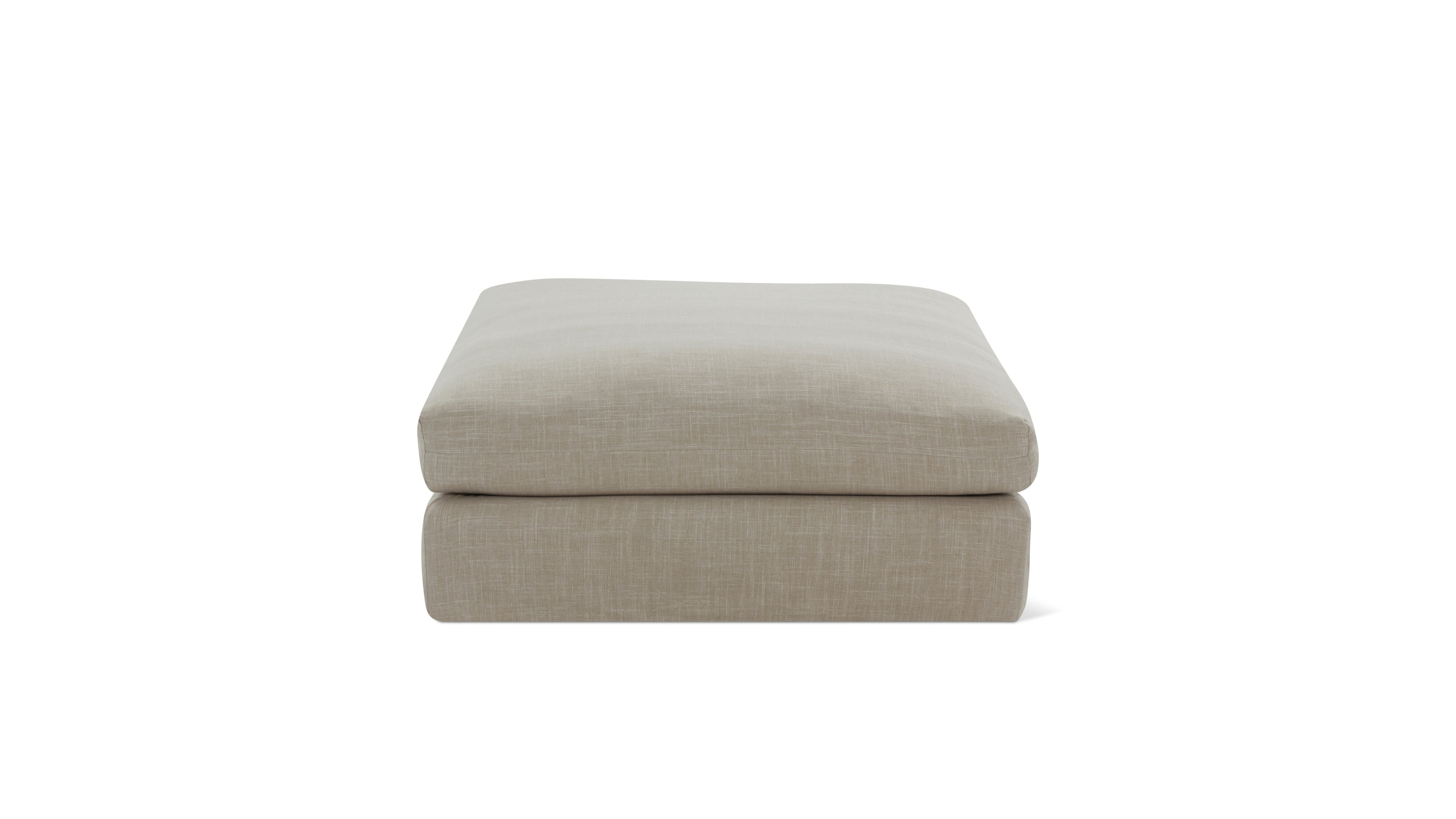 Breeze Ottoman, Large, Light Pebble