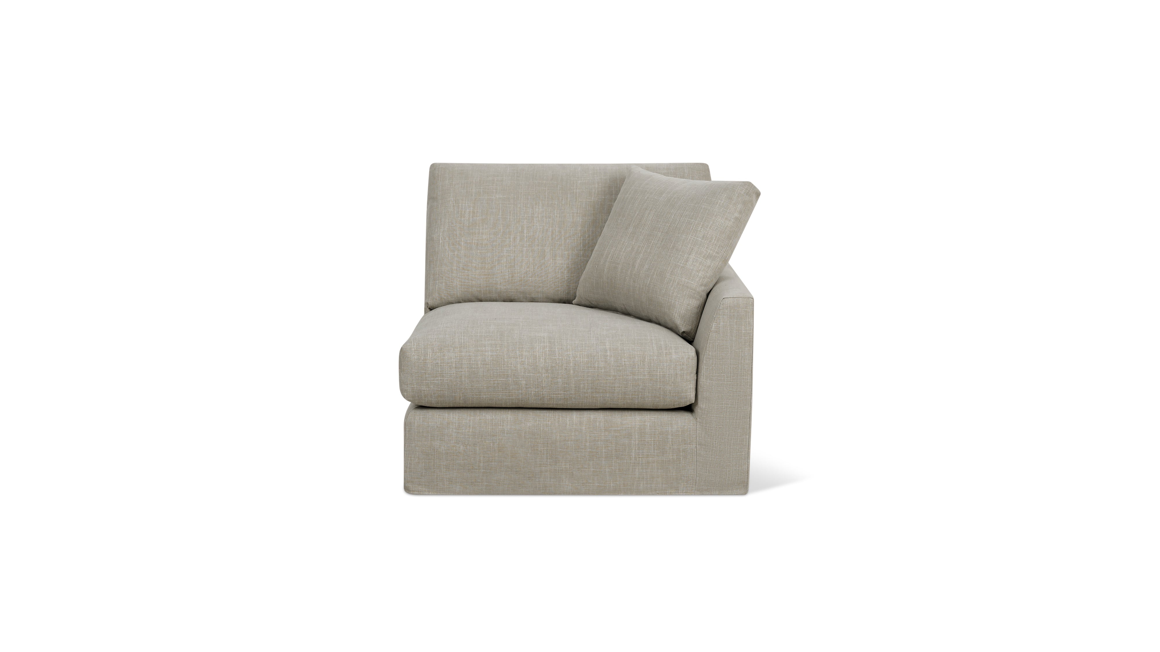 Breeze Right Arm Corner Chair, Standard, Light Pebble