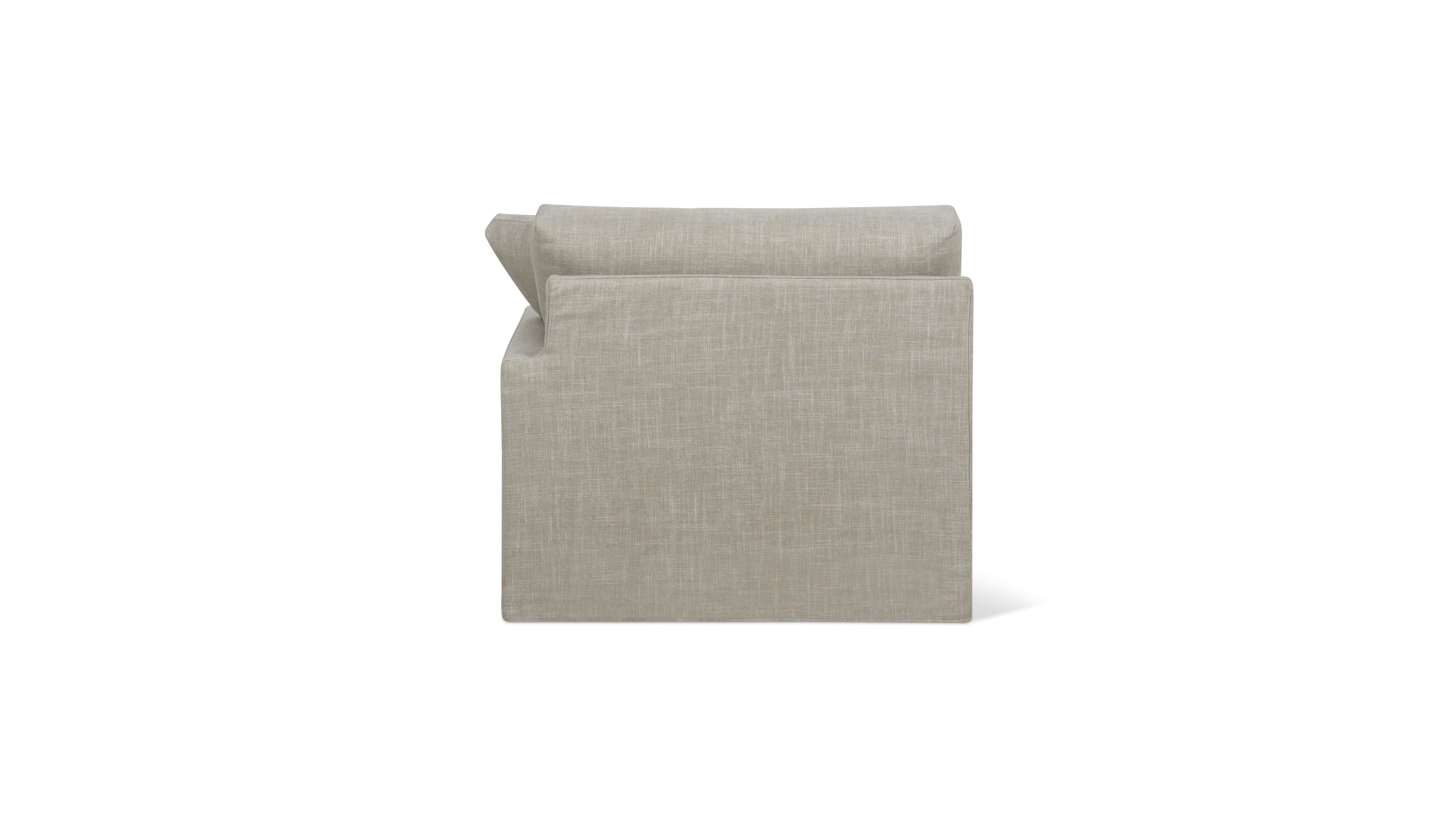 Breeze Right Arm Corner Chair, Standard, Light Pebble