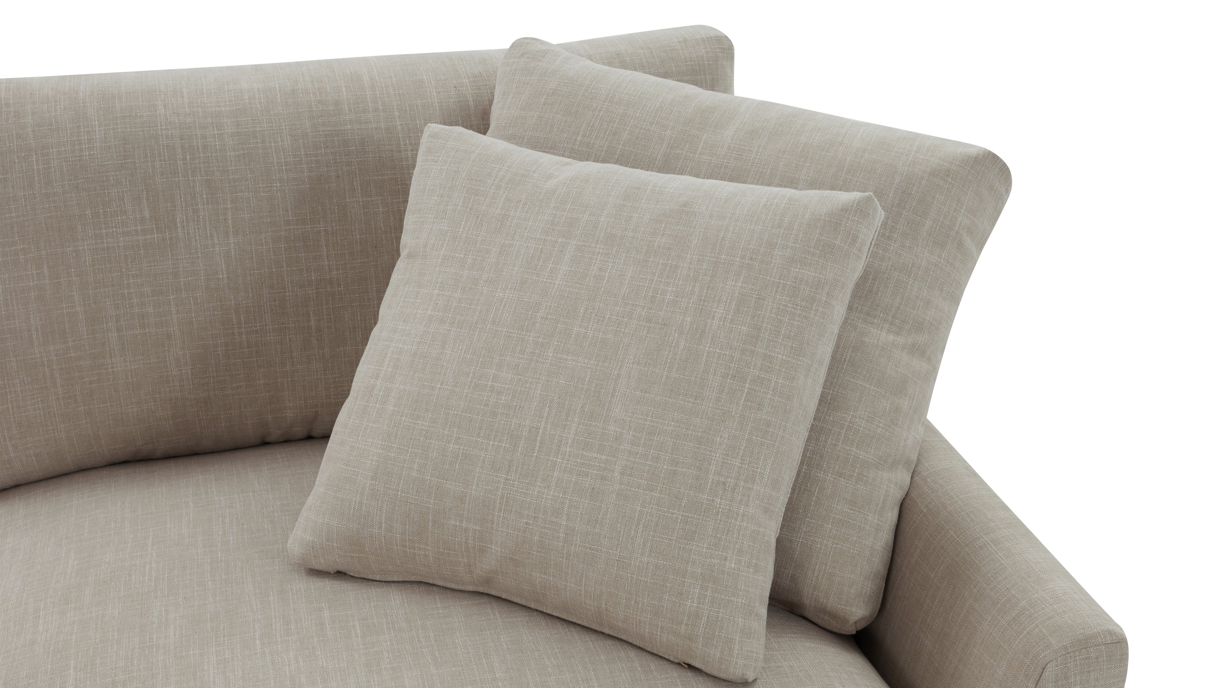 Breeze Right Arm Corner Chair, Large, Light Pebble