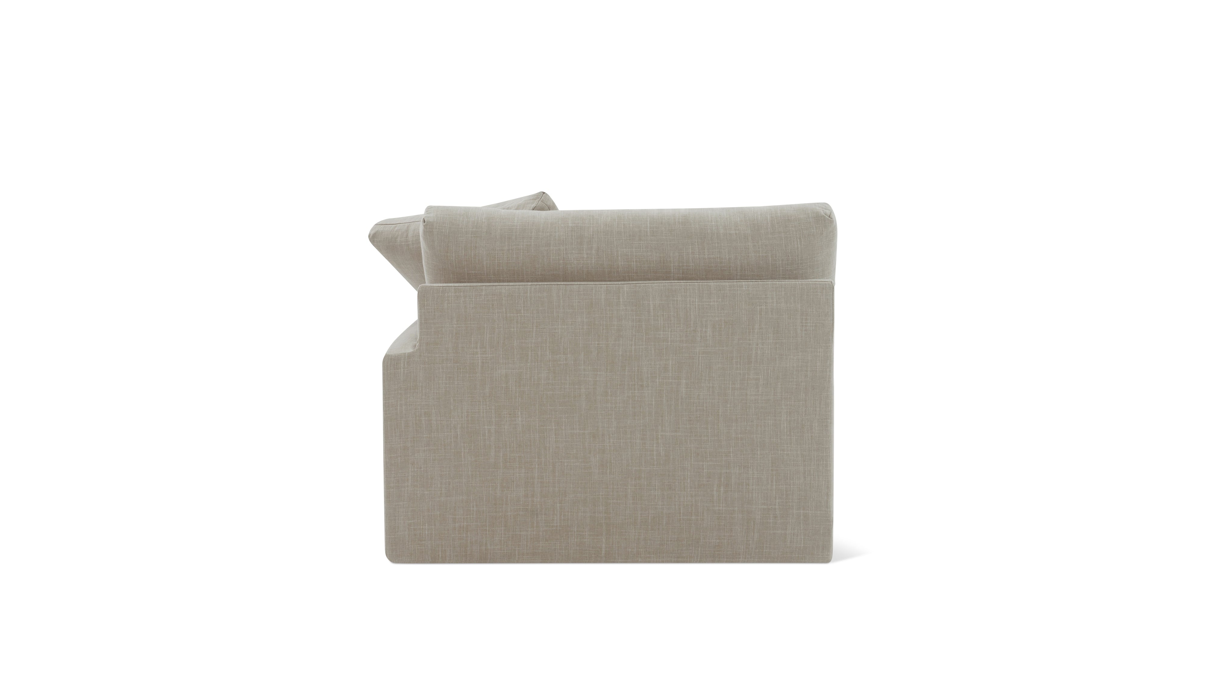 Breeze Right Arm Corner Chair, Large, Light Pebble