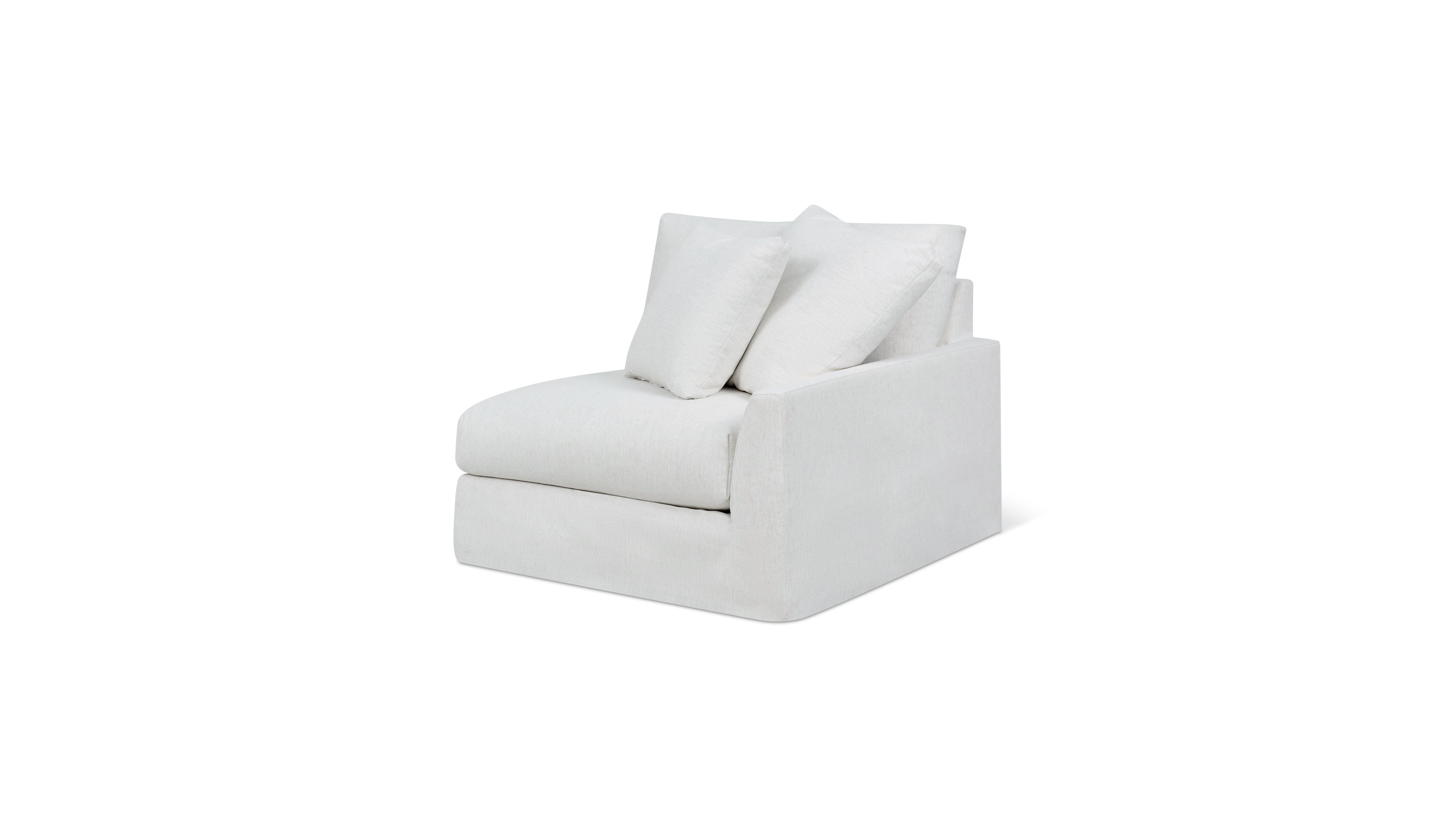Breeze Right Arm Corner Chair, Large, Nomad Snow
