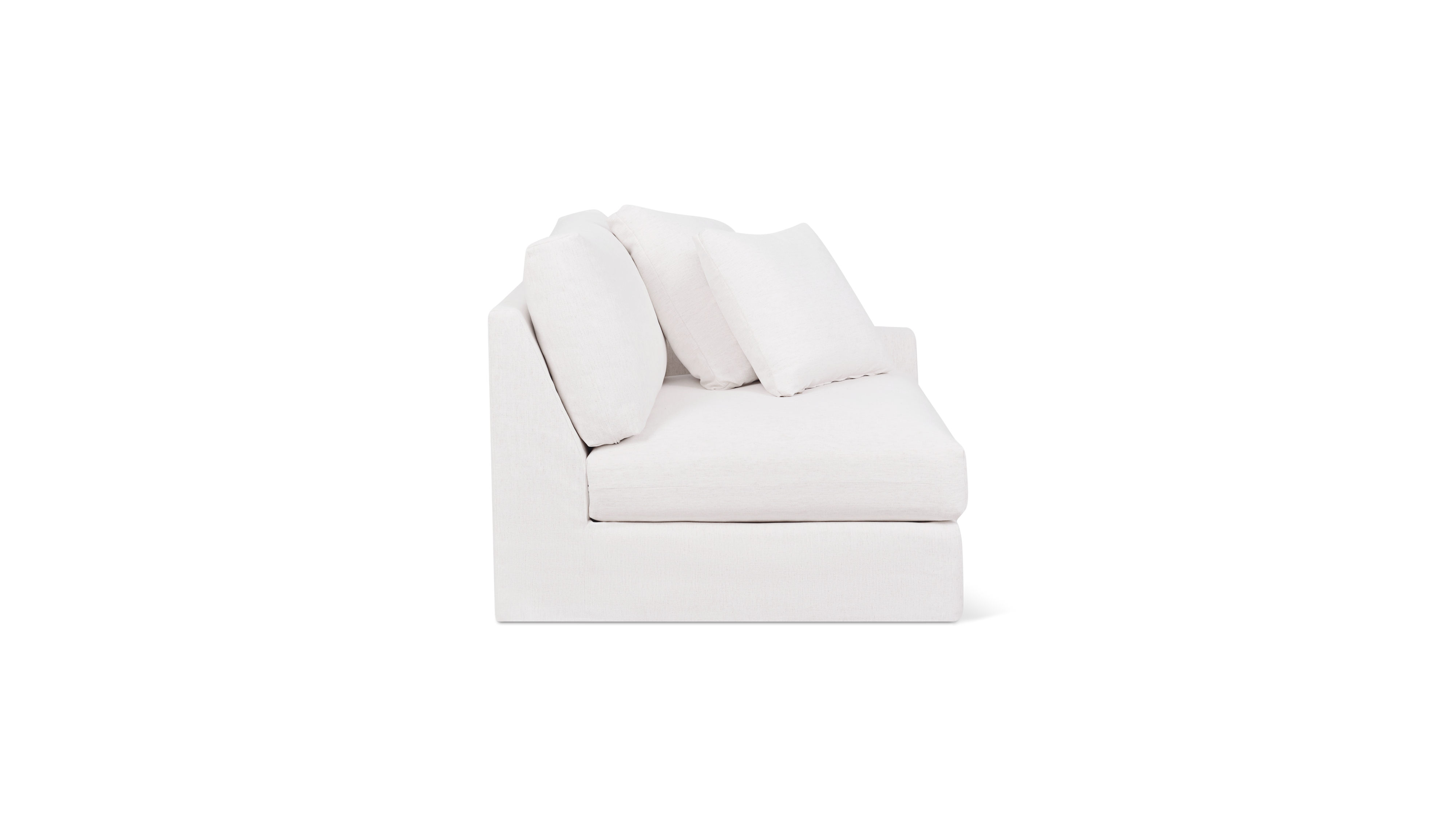 Breeze Right Arm Corner Chair, Large, Nomad Snow