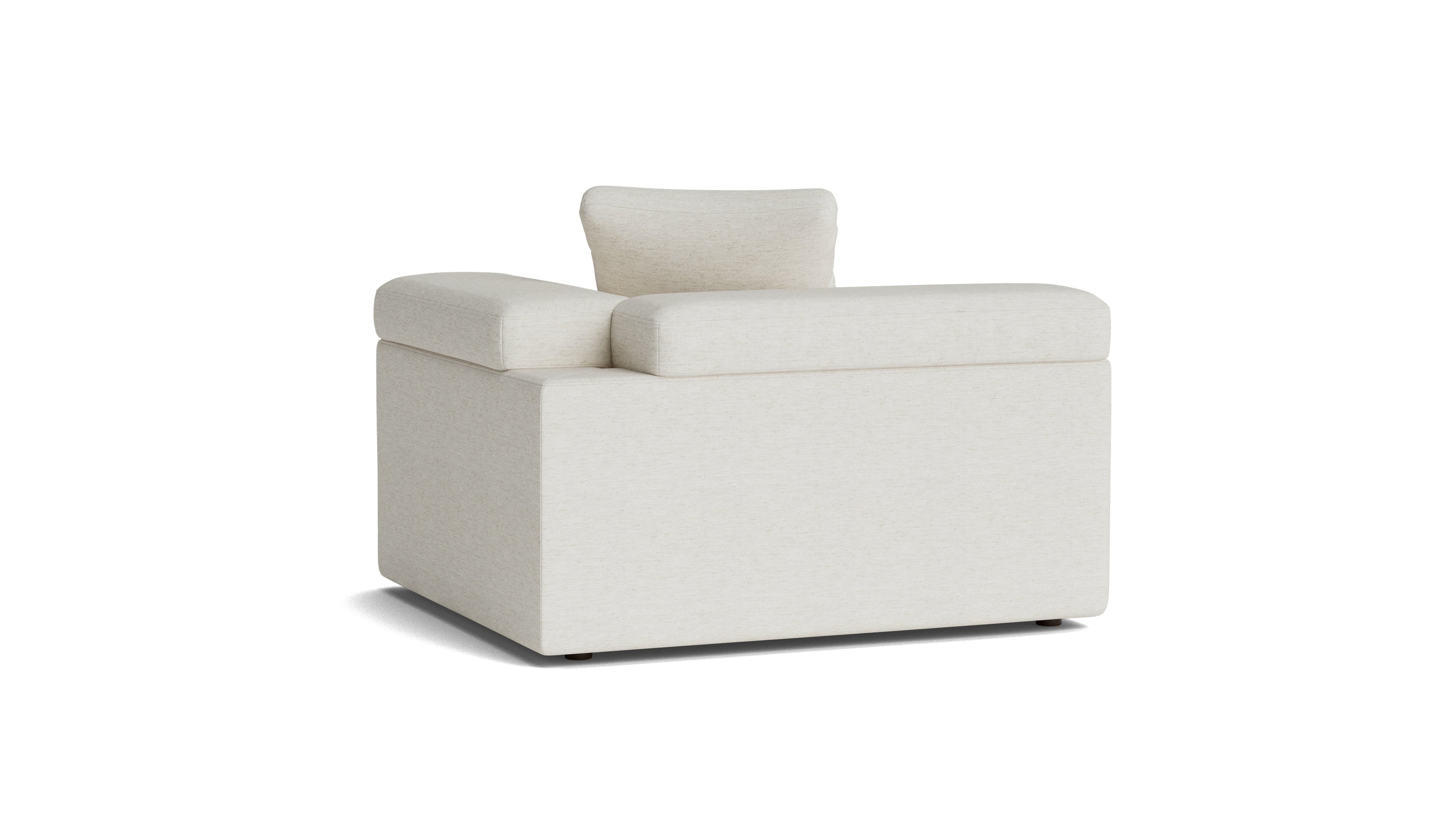 Saddle Right Arm Corner Chair, Nomad Snow