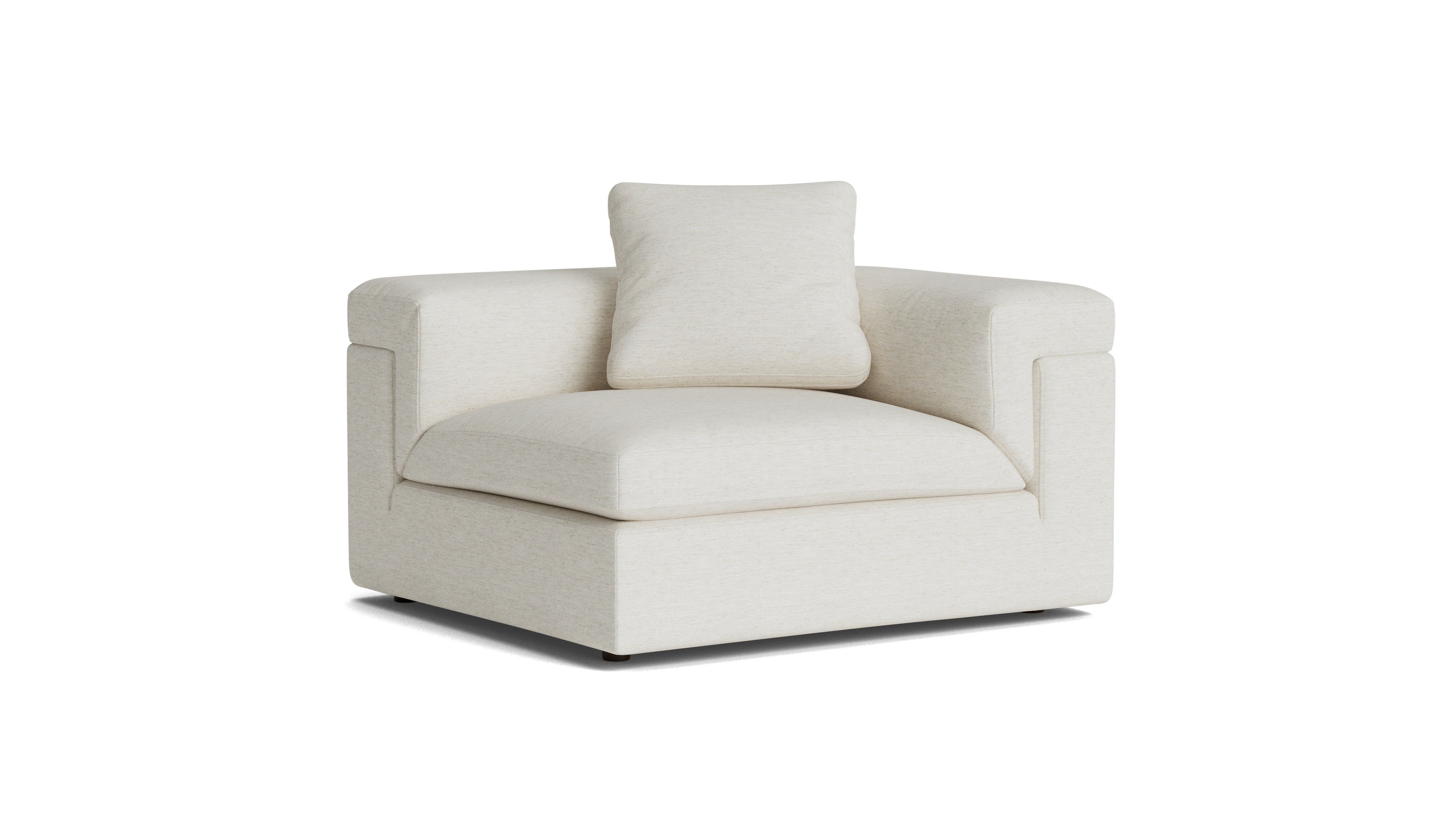 Saddle Right Arm Corner Chair, Nomad Snow