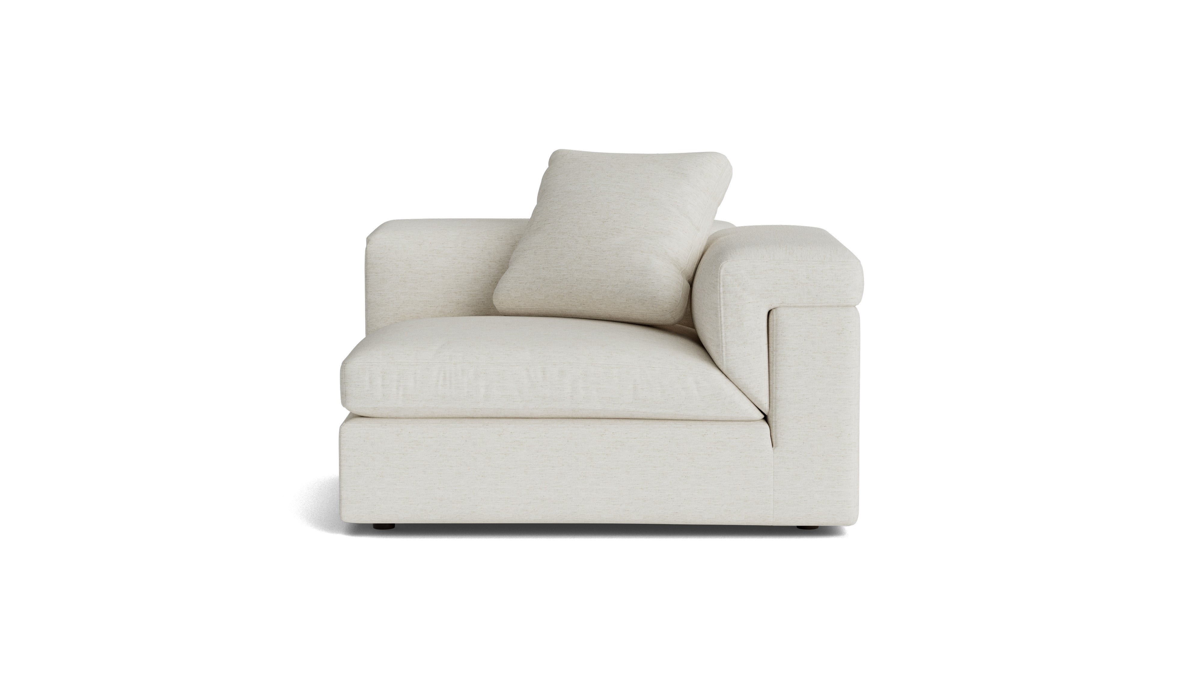 Saddle Right Arm Corner Chair, Nomad Snow