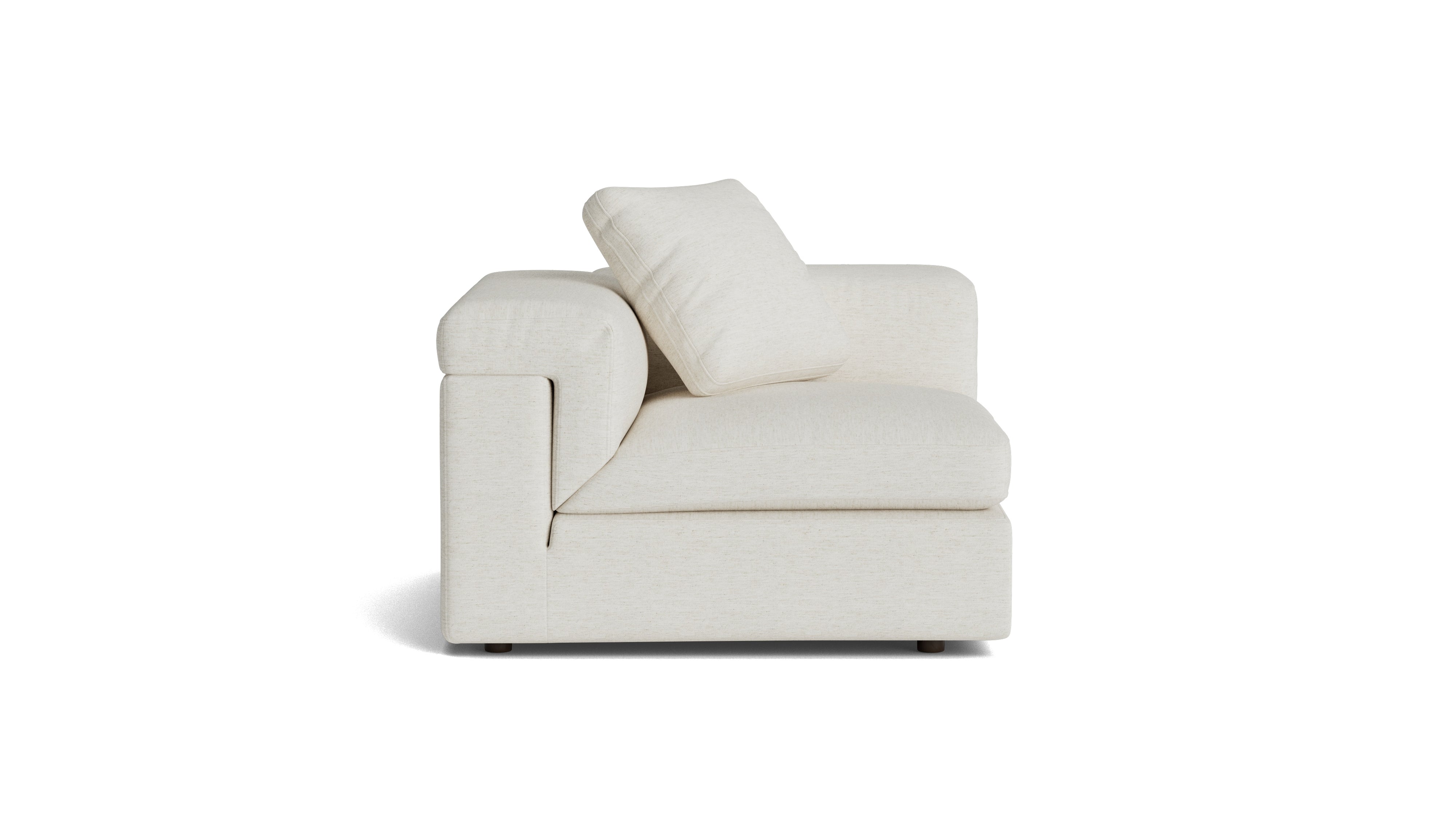 Saddle Right Arm Corner Chair, Nomad Snow