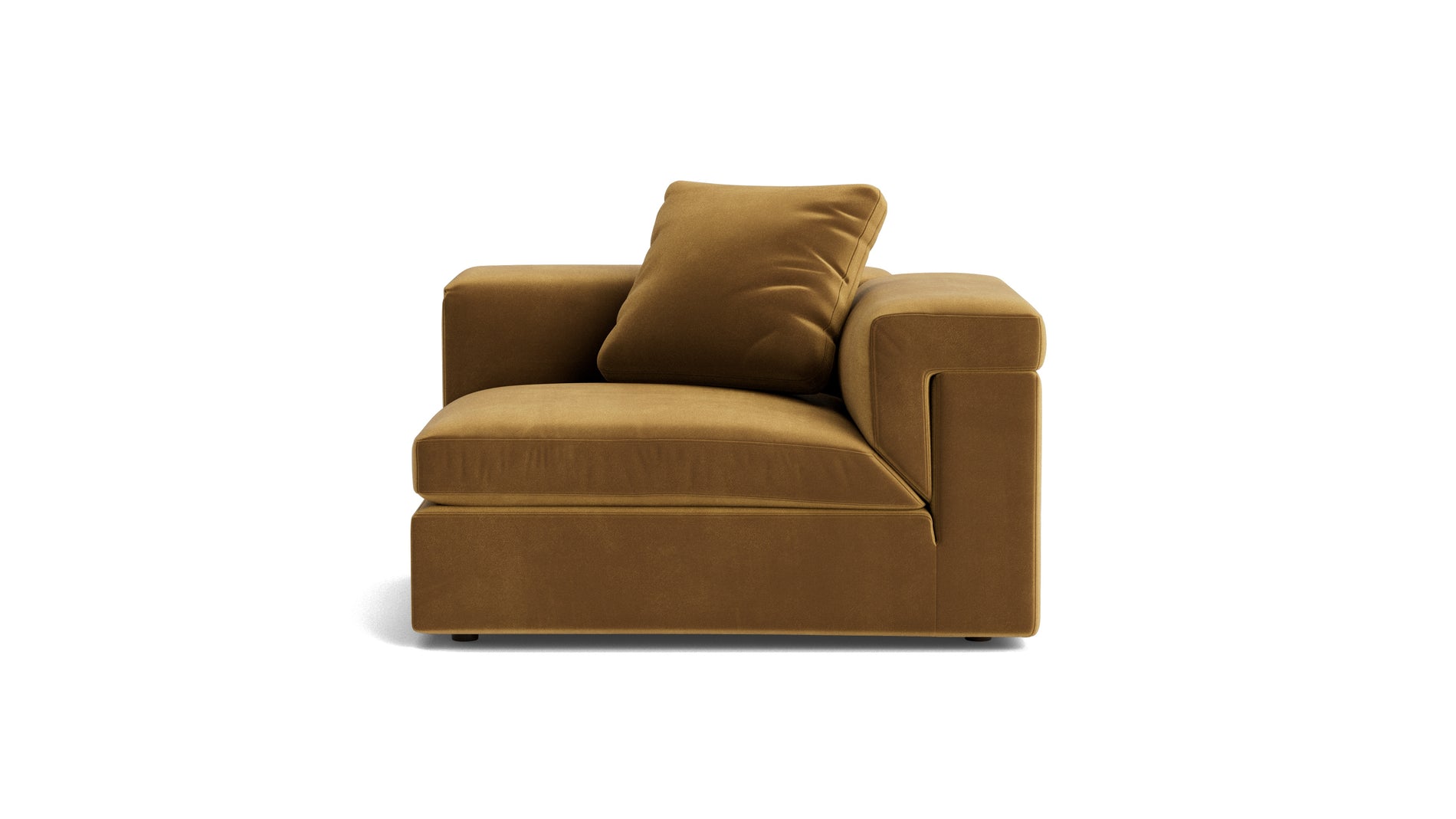 Saddle Right Arm Corner Chair, Gold_image