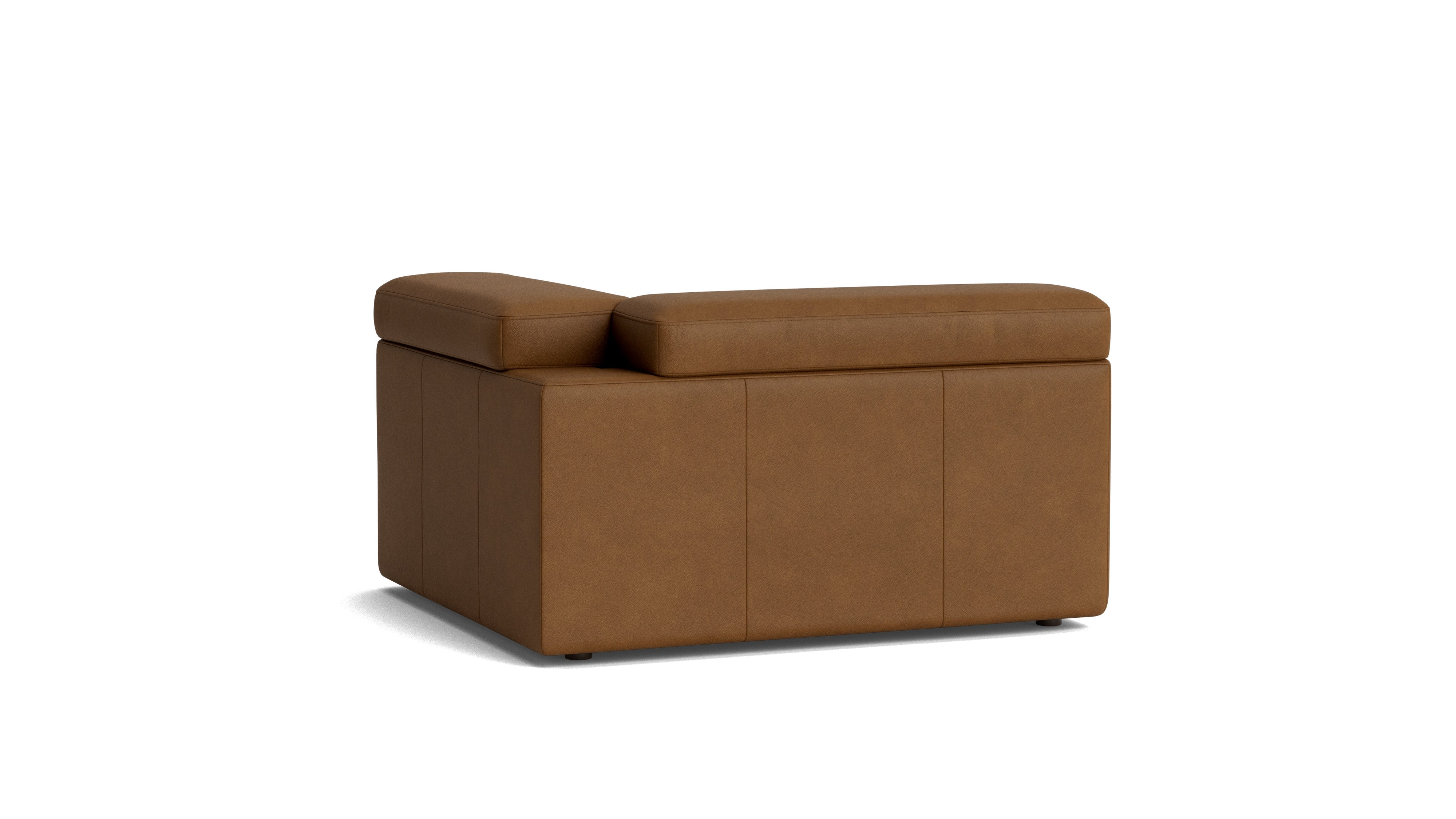Saddle Right Arm Corner Chair, Bourbon
