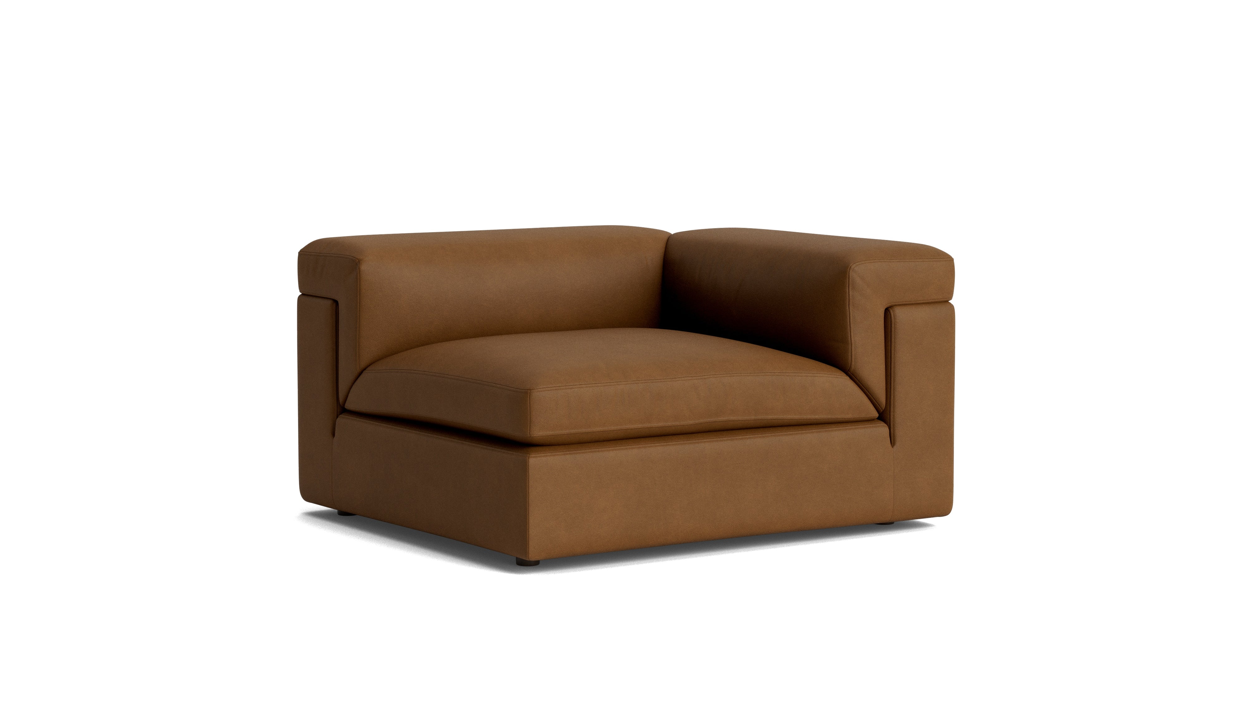 Saddle Right Arm Corner Chair, Bourbon
