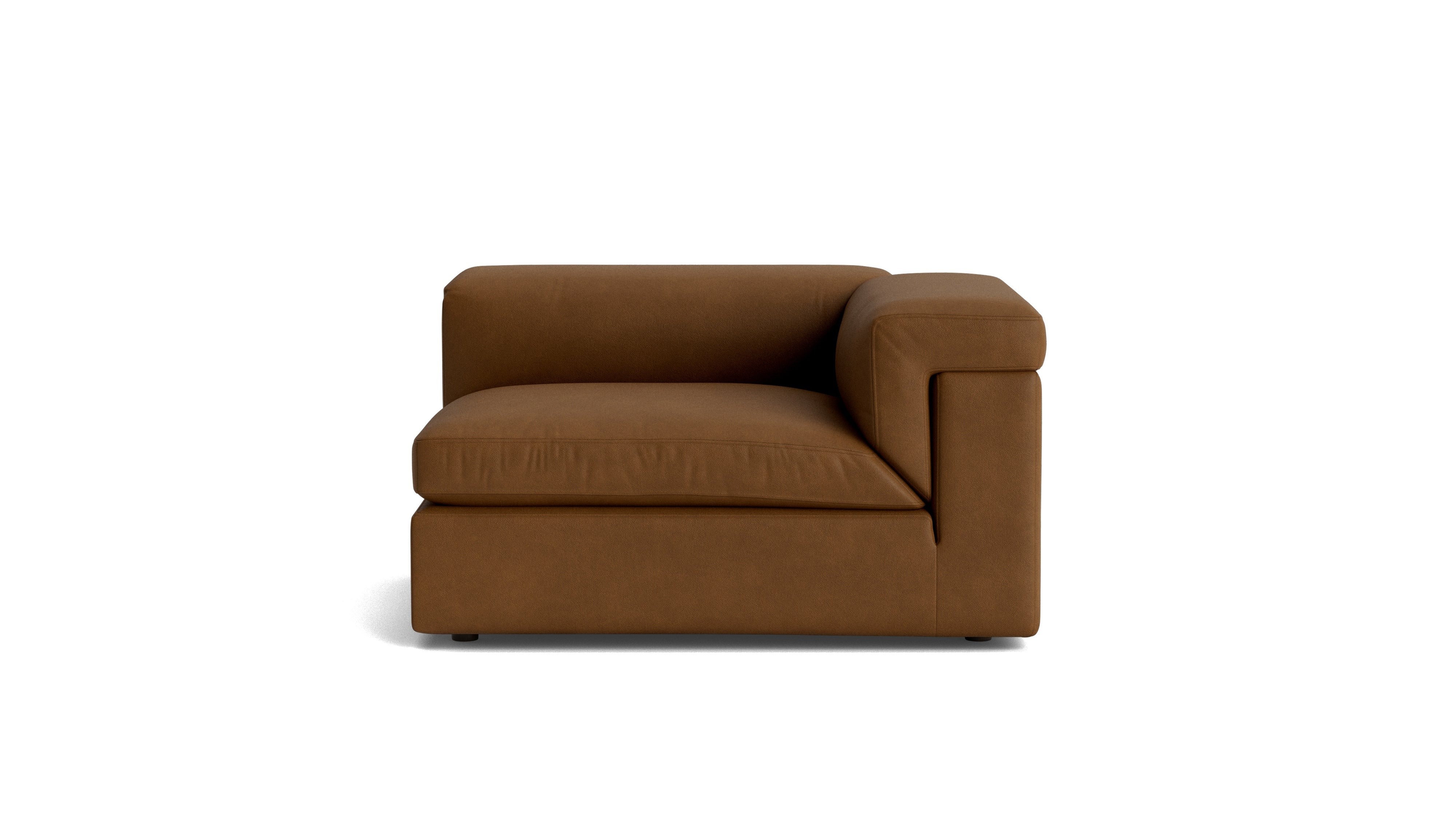 Saddle Right Arm Corner Chair, Bourbon