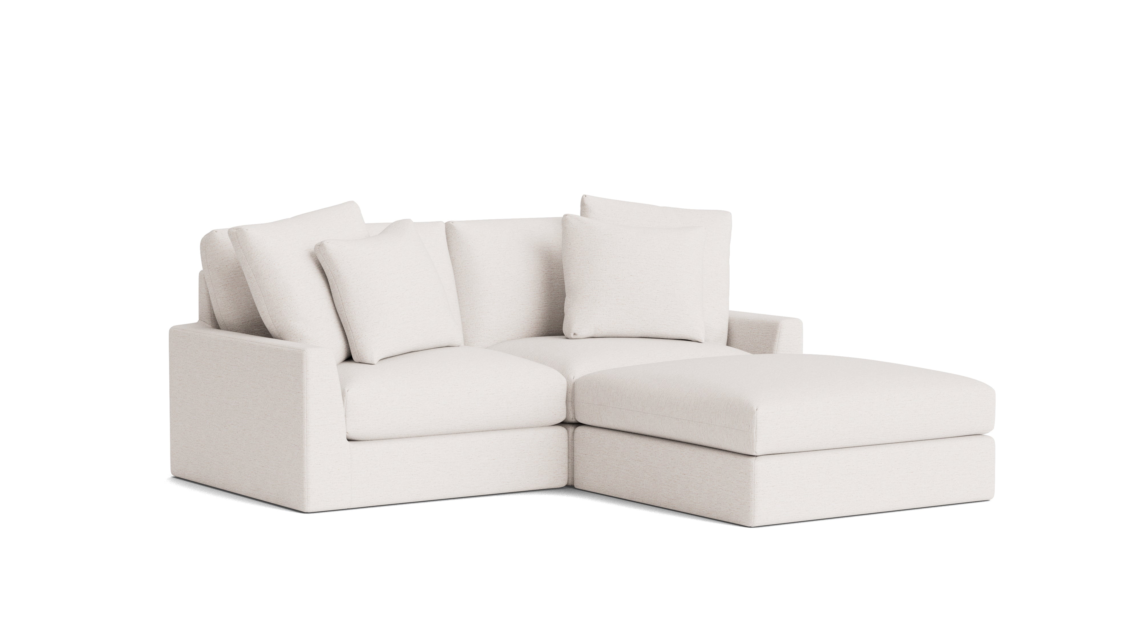 Breeze 3-Piece Modular Sectional, Large, Nomad Snow