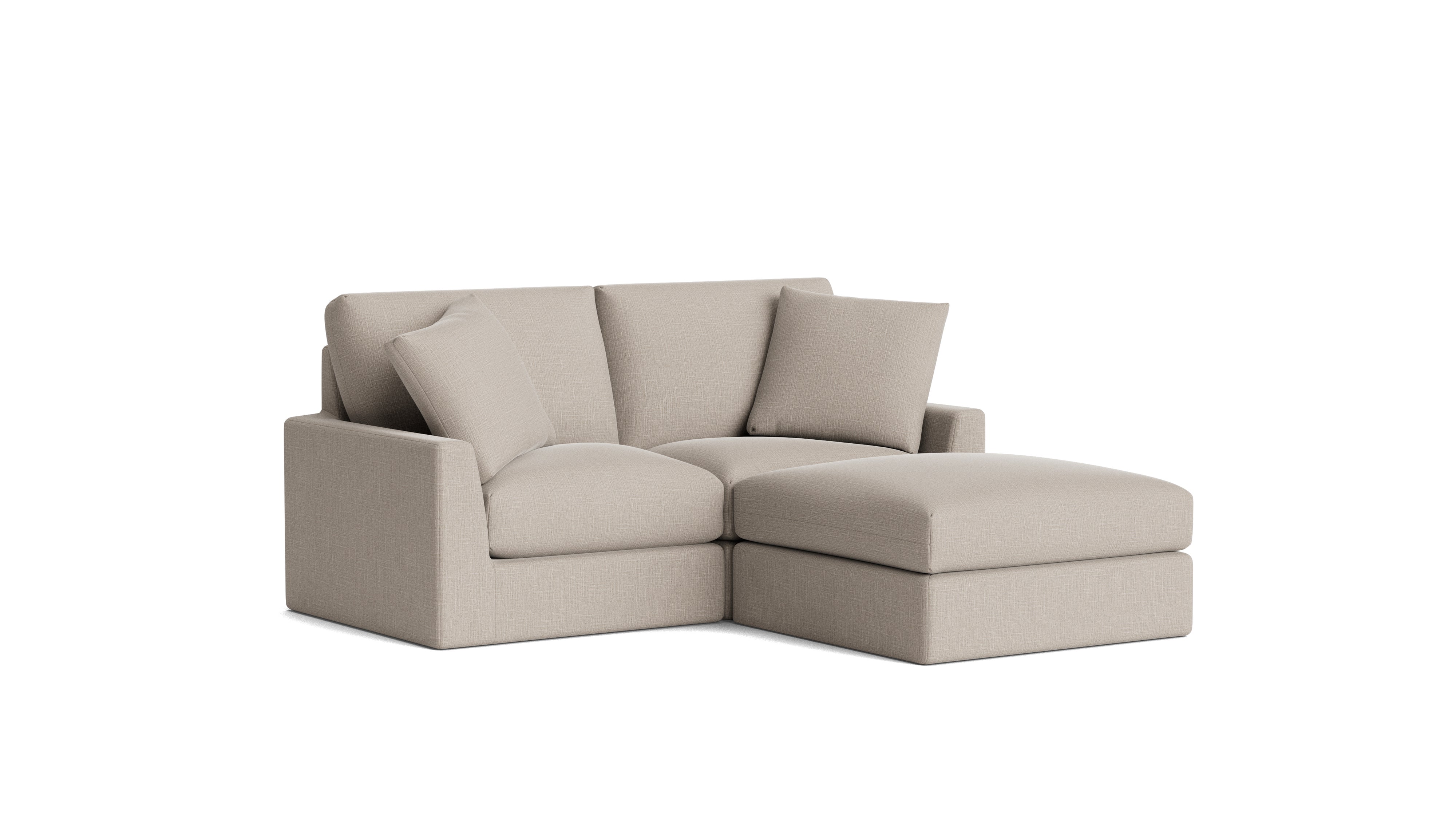 Breeze 3-Piece Modular Sectional, Standard, Light Pebble
