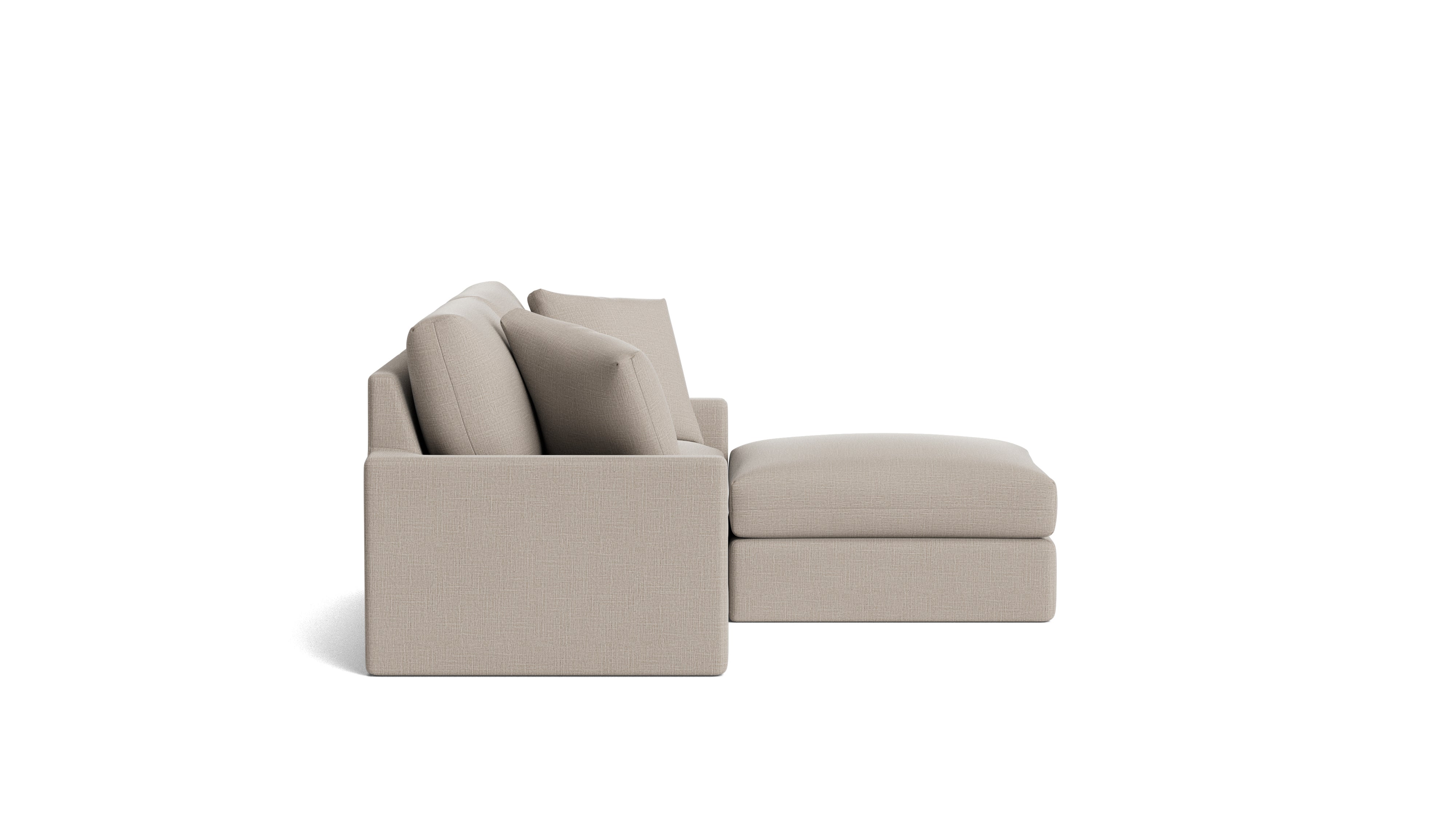 Breeze 3-Piece Modular Sectional, Standard, Light Pebble