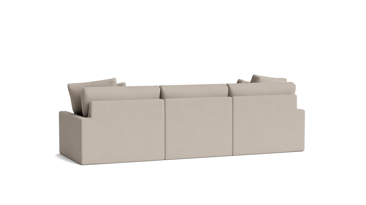 Breeze 3-Piece Modular Sofa, Large, Light Pebble
