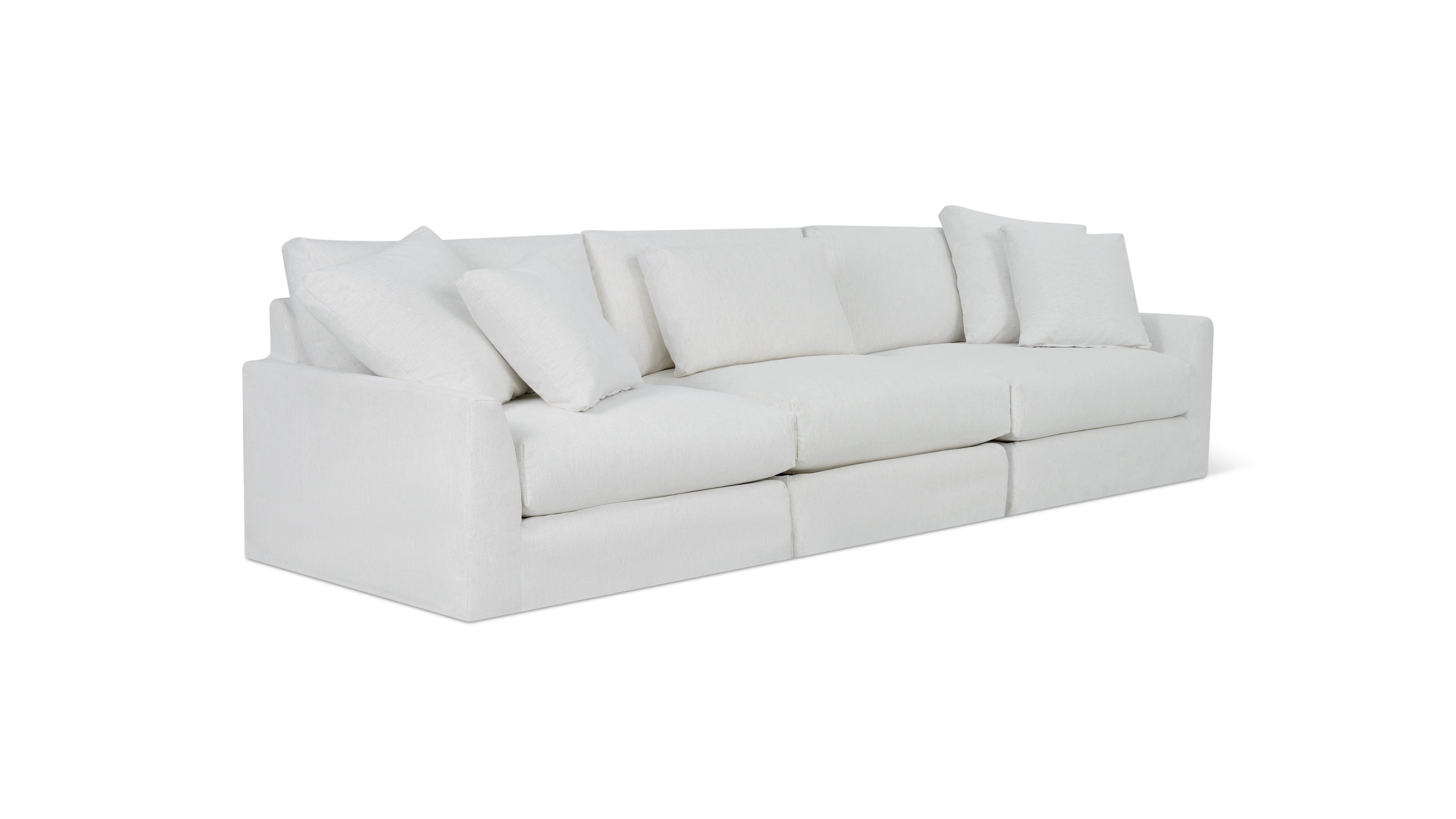 Breeze 3-Piece Modular Sofa, Large, Nomad Snow