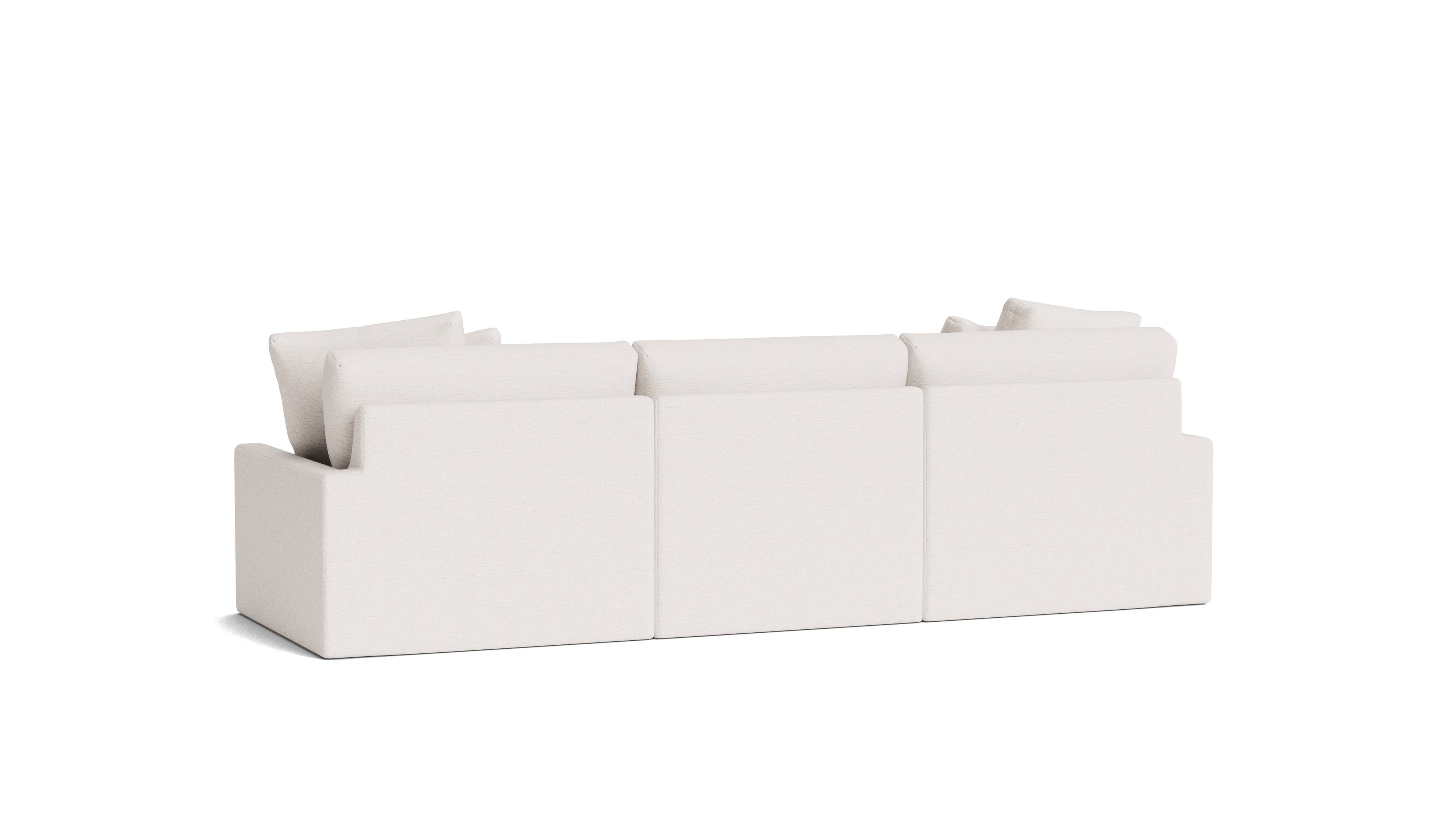 Breeze 3-Piece Modular Sofa, Large, Nomad Snow