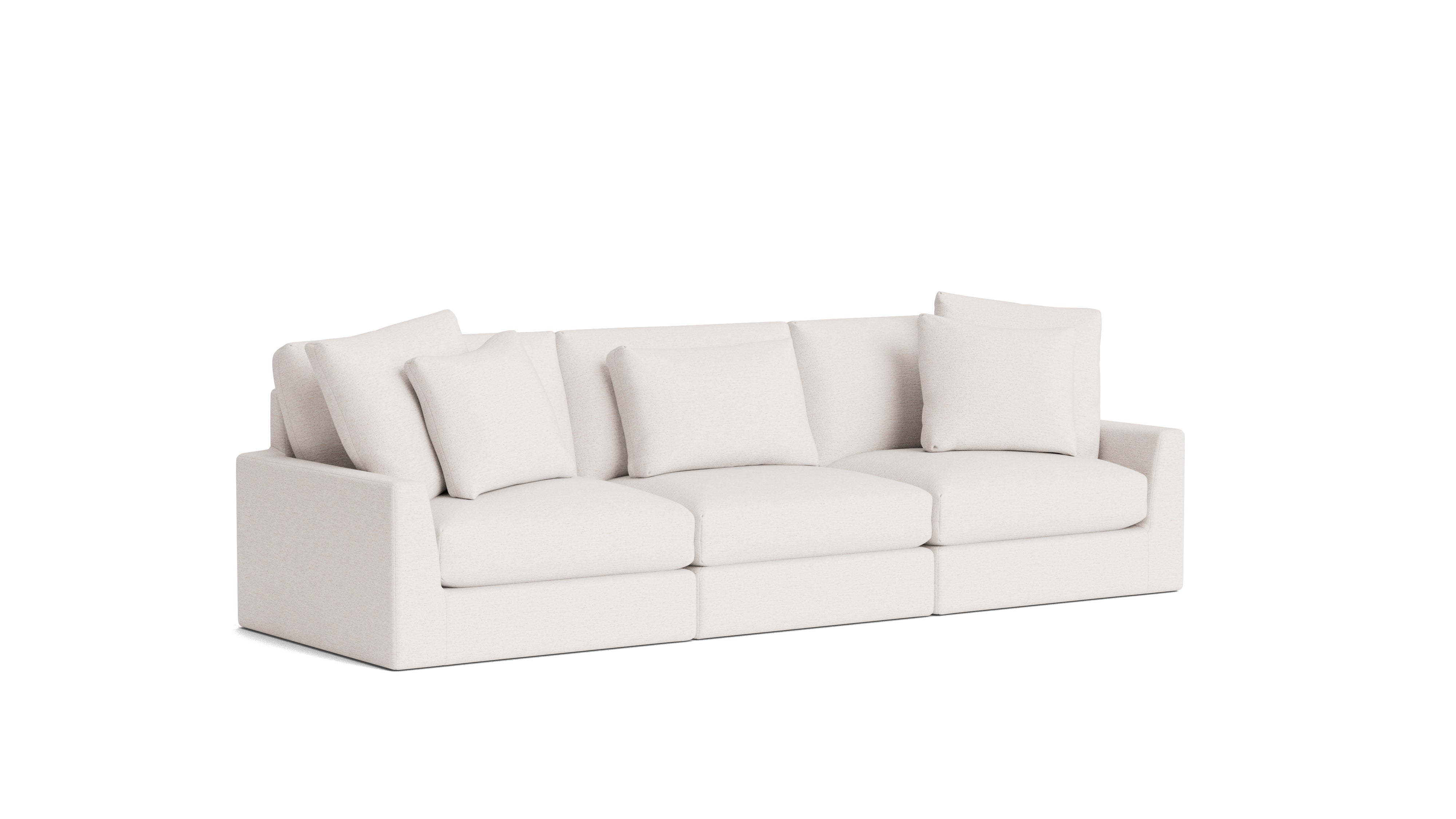 Breeze 3-Piece Modular Sofa, Large, Nomad Snow