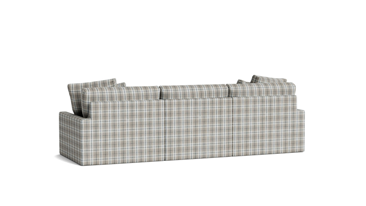 Breeze 3-Piece Modular Sofa, Large, Hudson Check