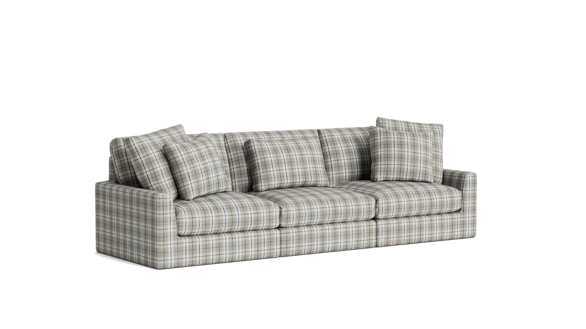 Breeze 3-Piece Modular Sofa, Large, Hudson Check