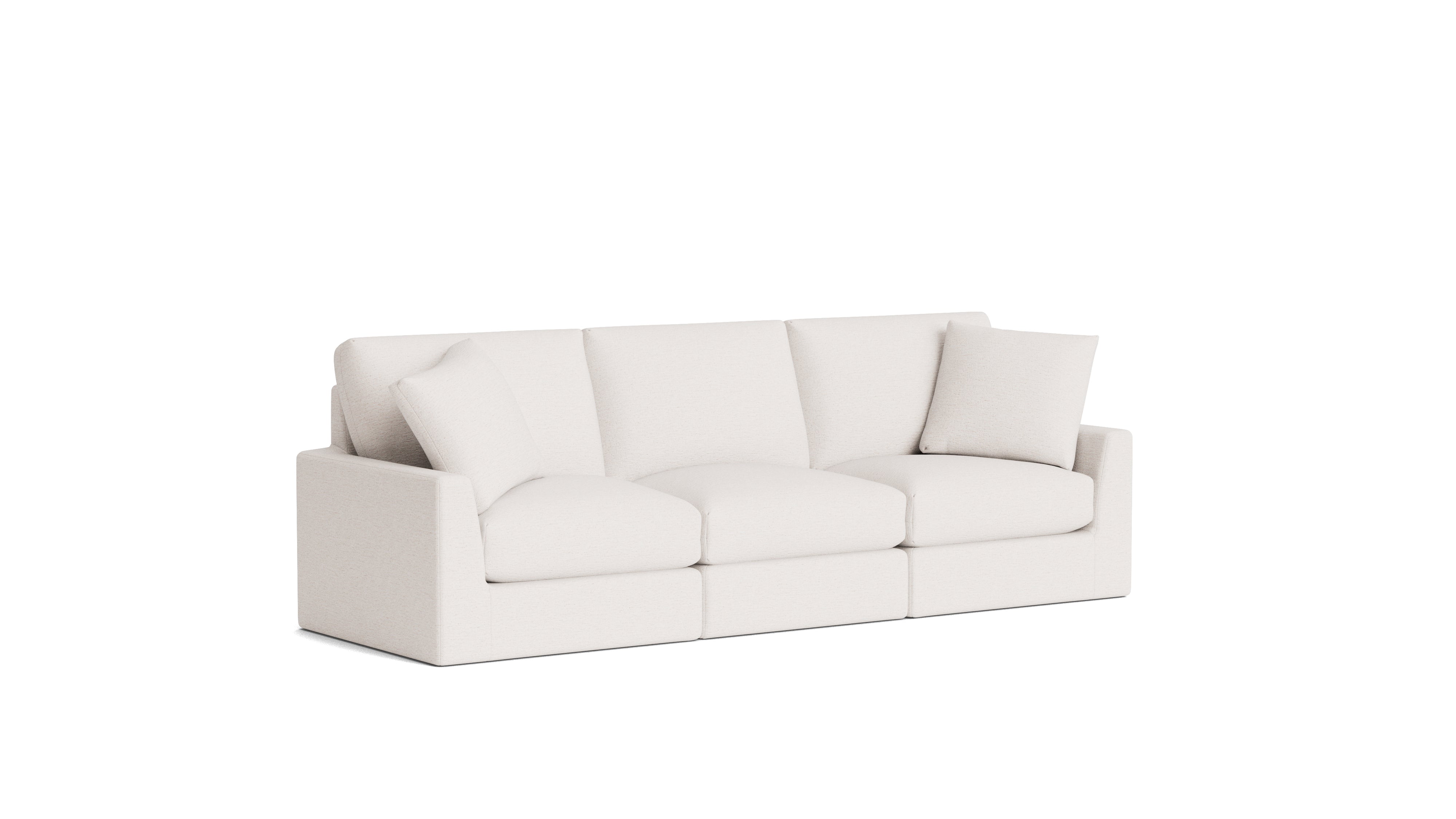 Breeze 3-Piece Modular Sofa, Standard, Nomad Snow
